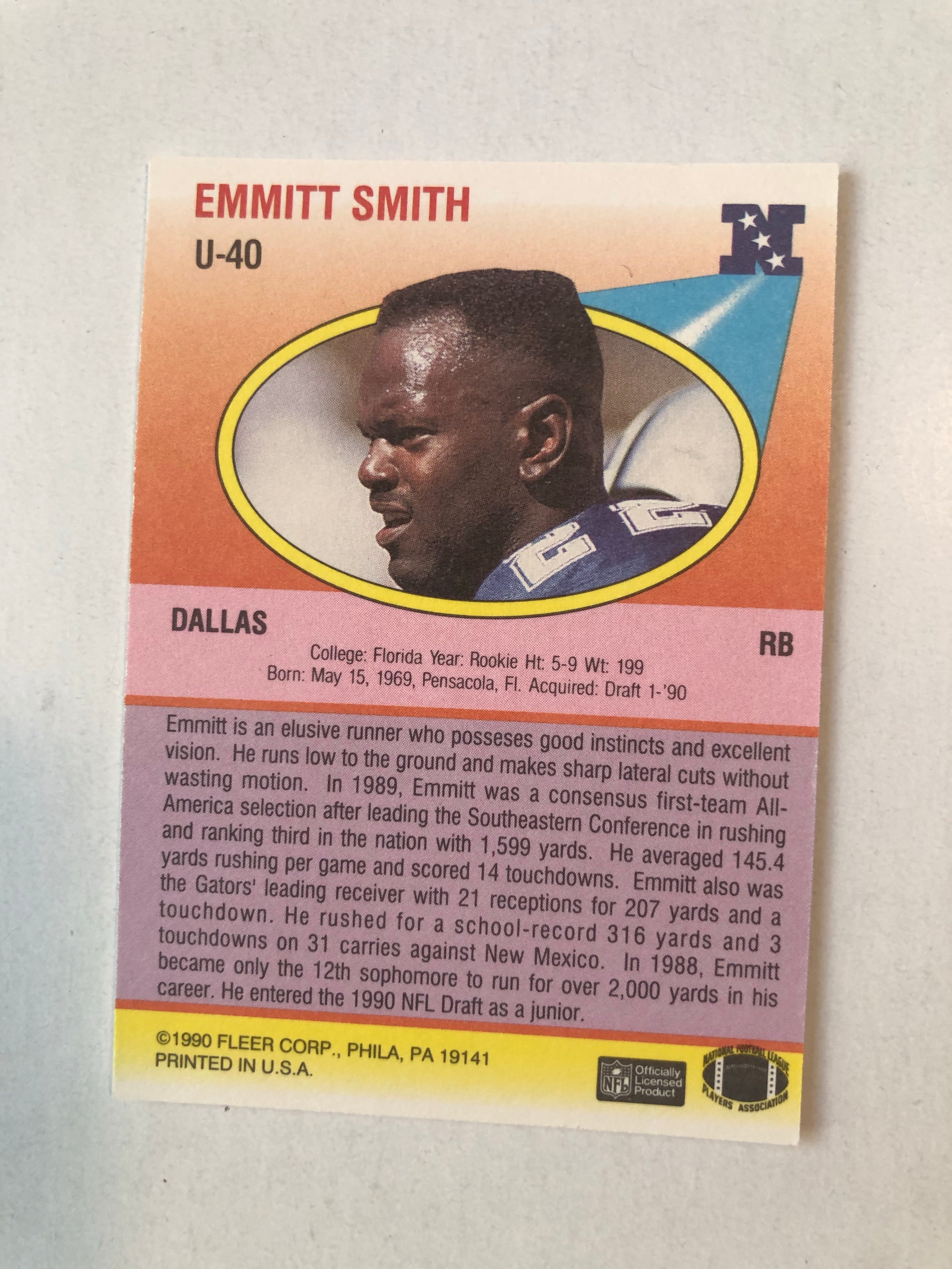 Emmitt Smith rookie update high grade football rookie card