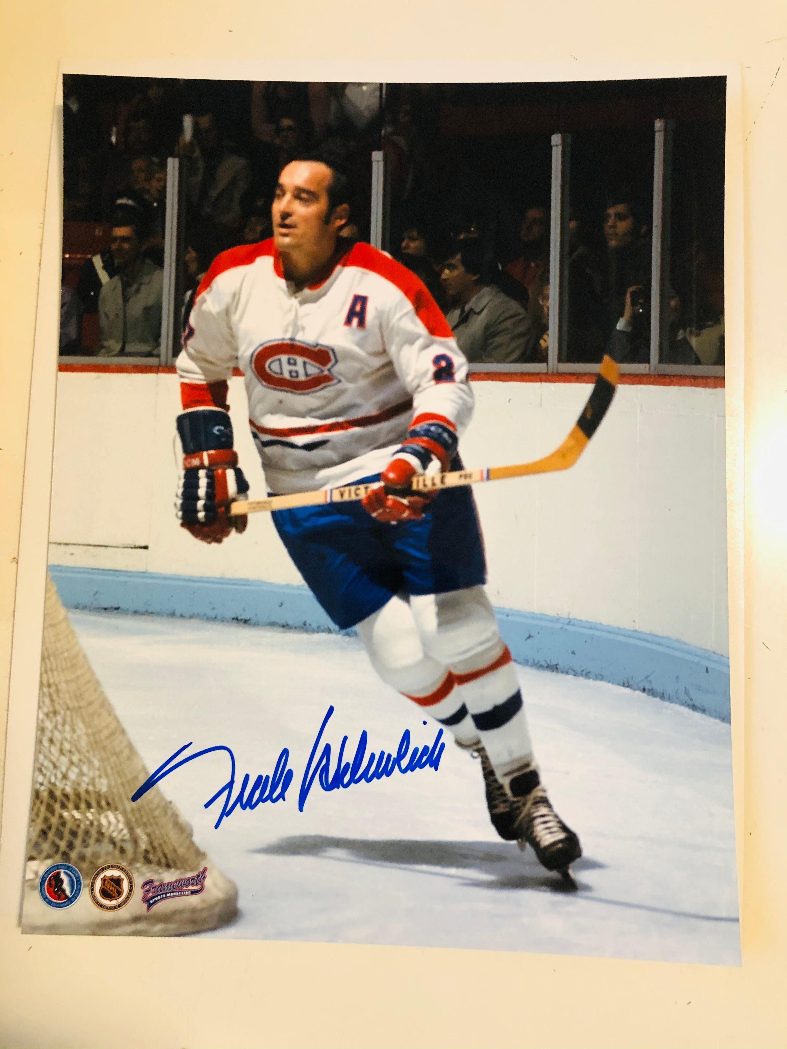 Montreal Canadiens Frank Mahovlich rare autograph photo with COA