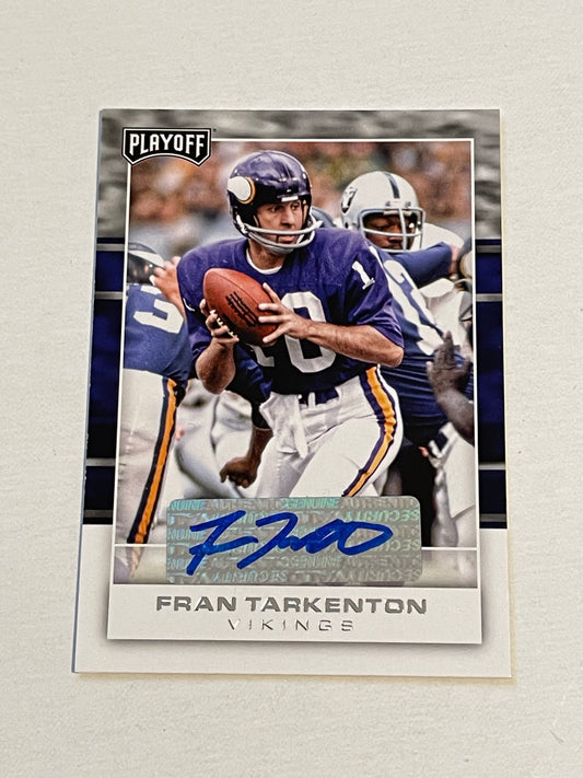 Frank Tarkenton football autograph insert card