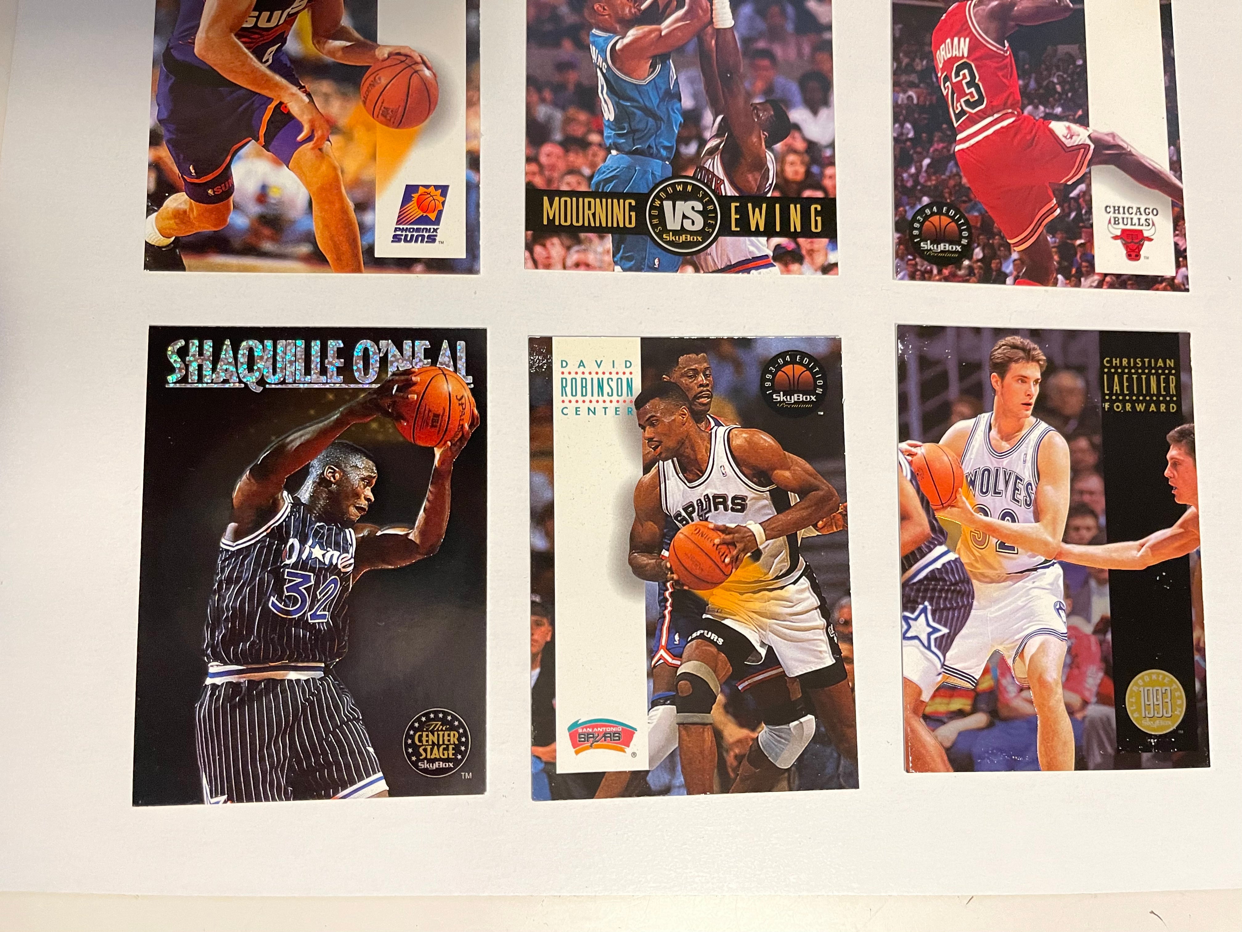 Skybox preview basketball cards set with Jordan and Shaq 1993