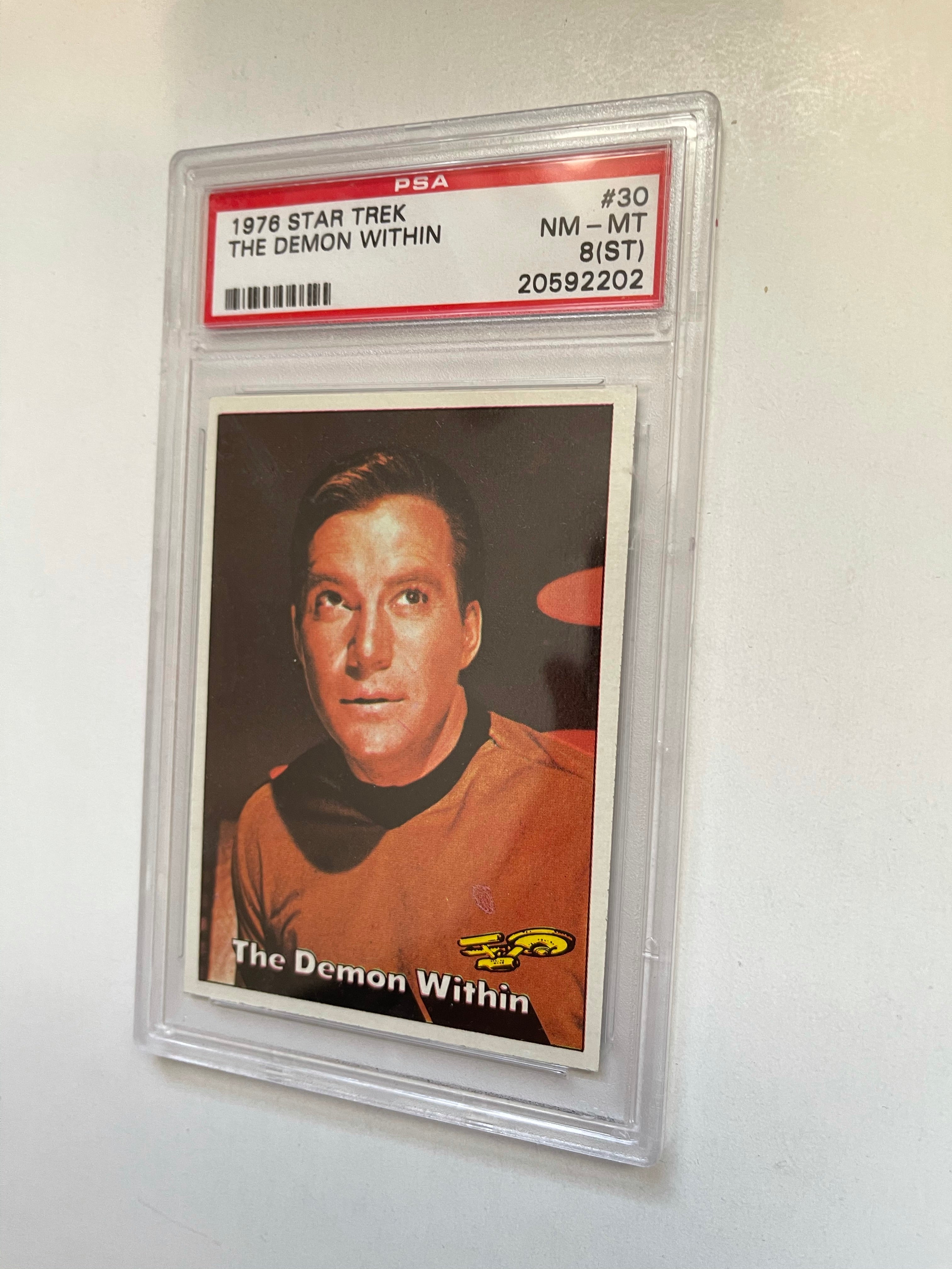 Star Trek Captain Kirk PSA 8 graded Star Trek card 1976