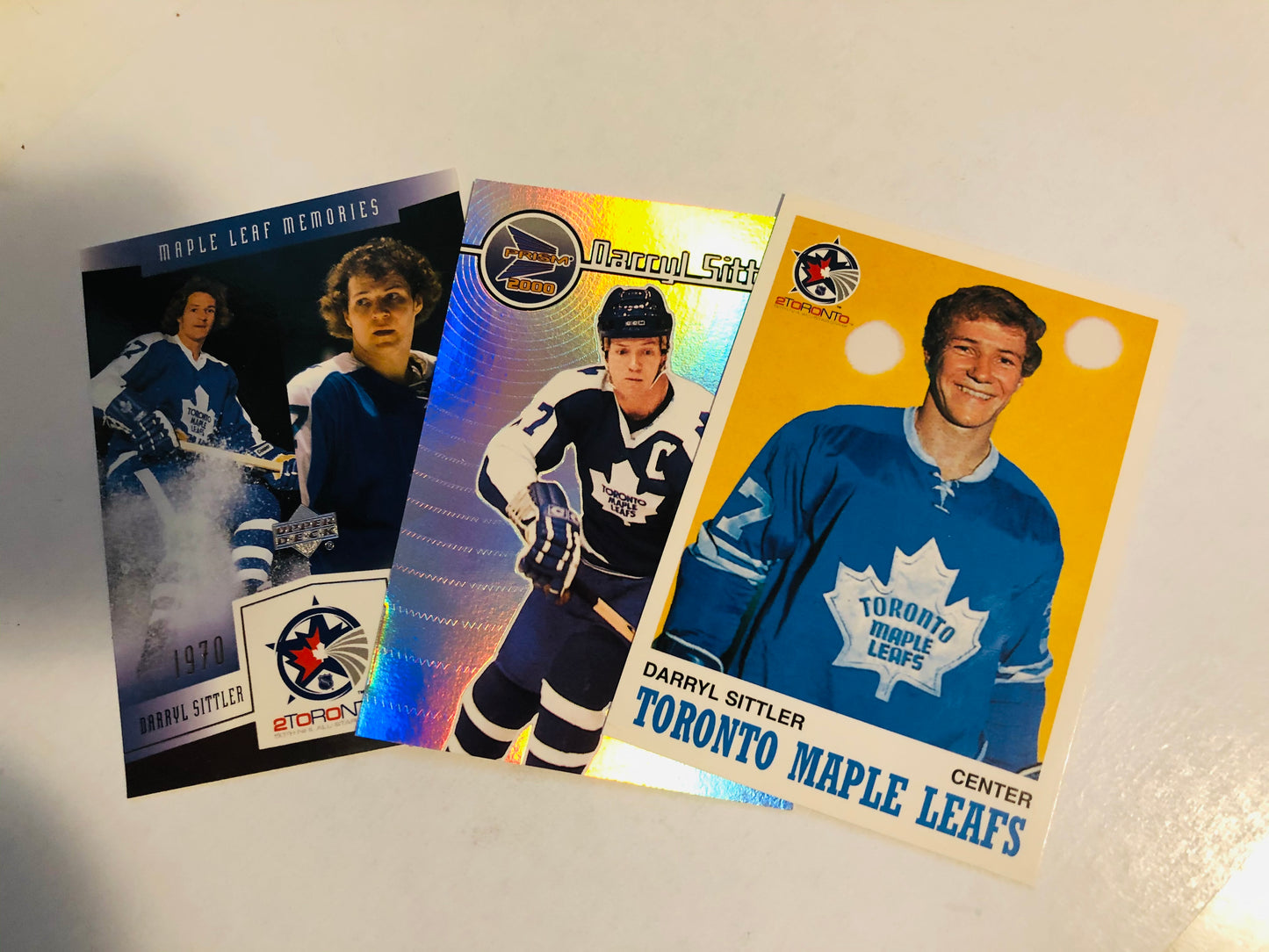 Darryl Sittler Toronto Maple Leafs 3 cards limited issue hockey cards set 2000