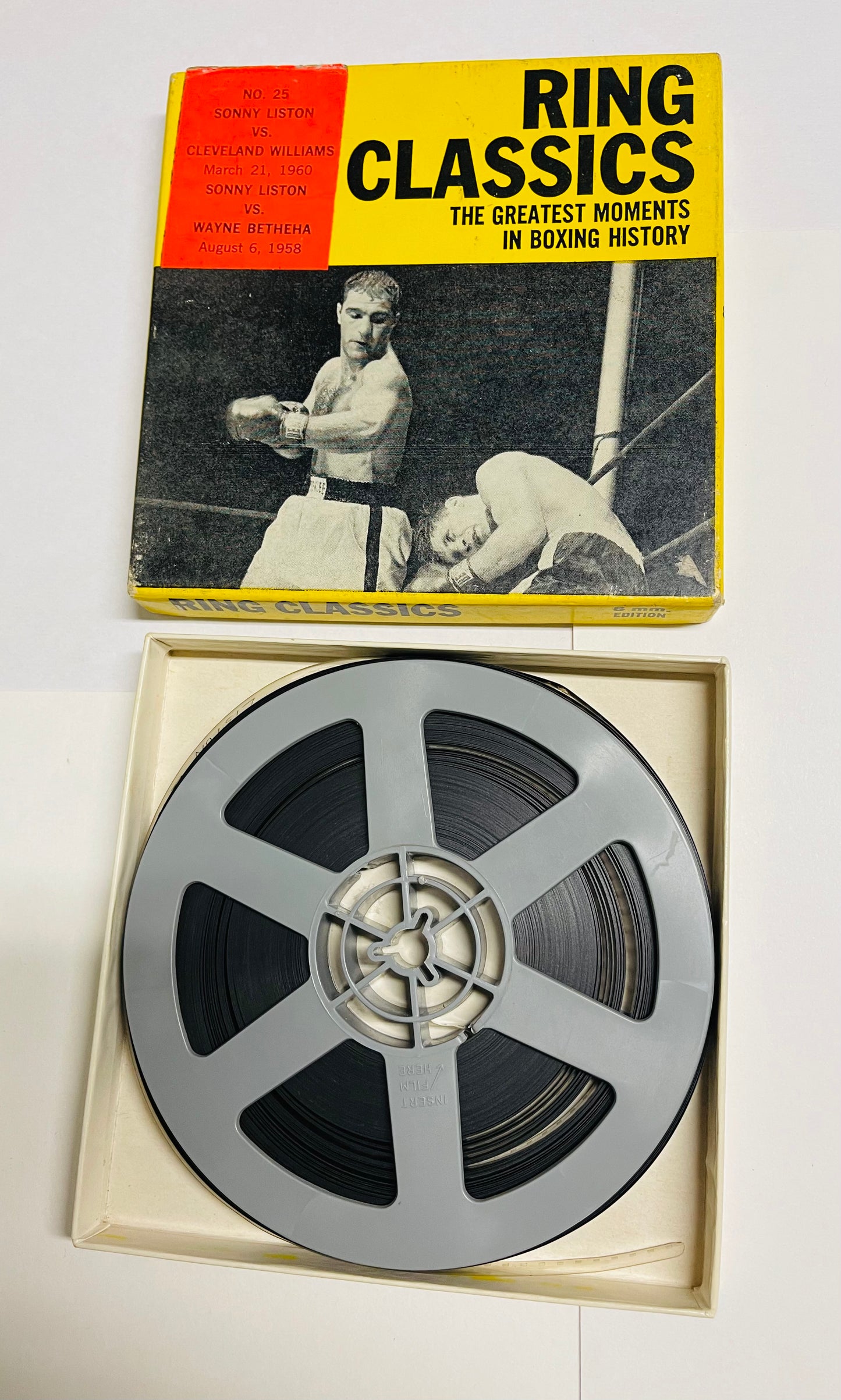 Sonny Liston vs rare Boxing matches super 8 film reel 1970s