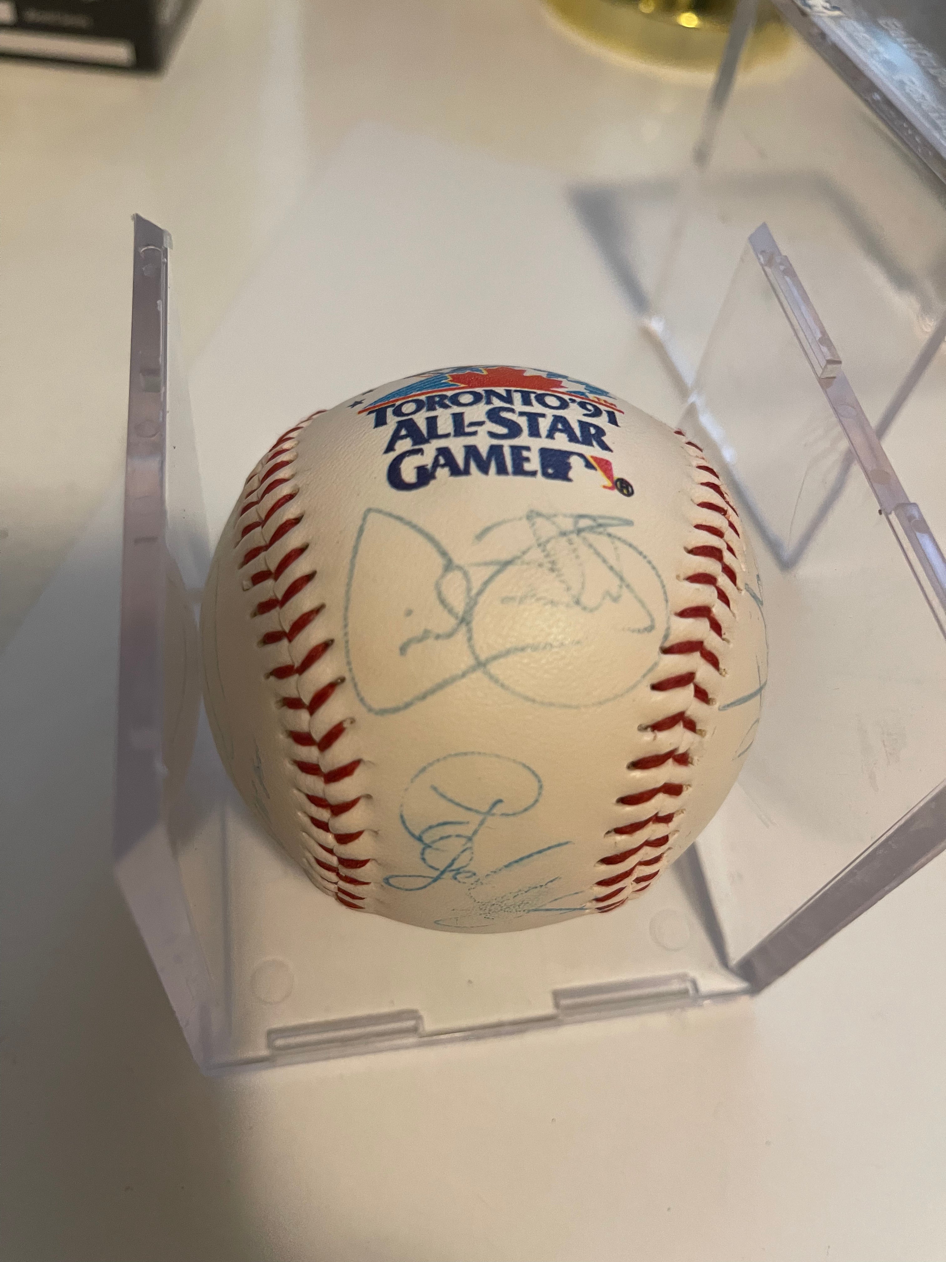 1991 All-Star Baseball game multiple autographs rare ball with COA