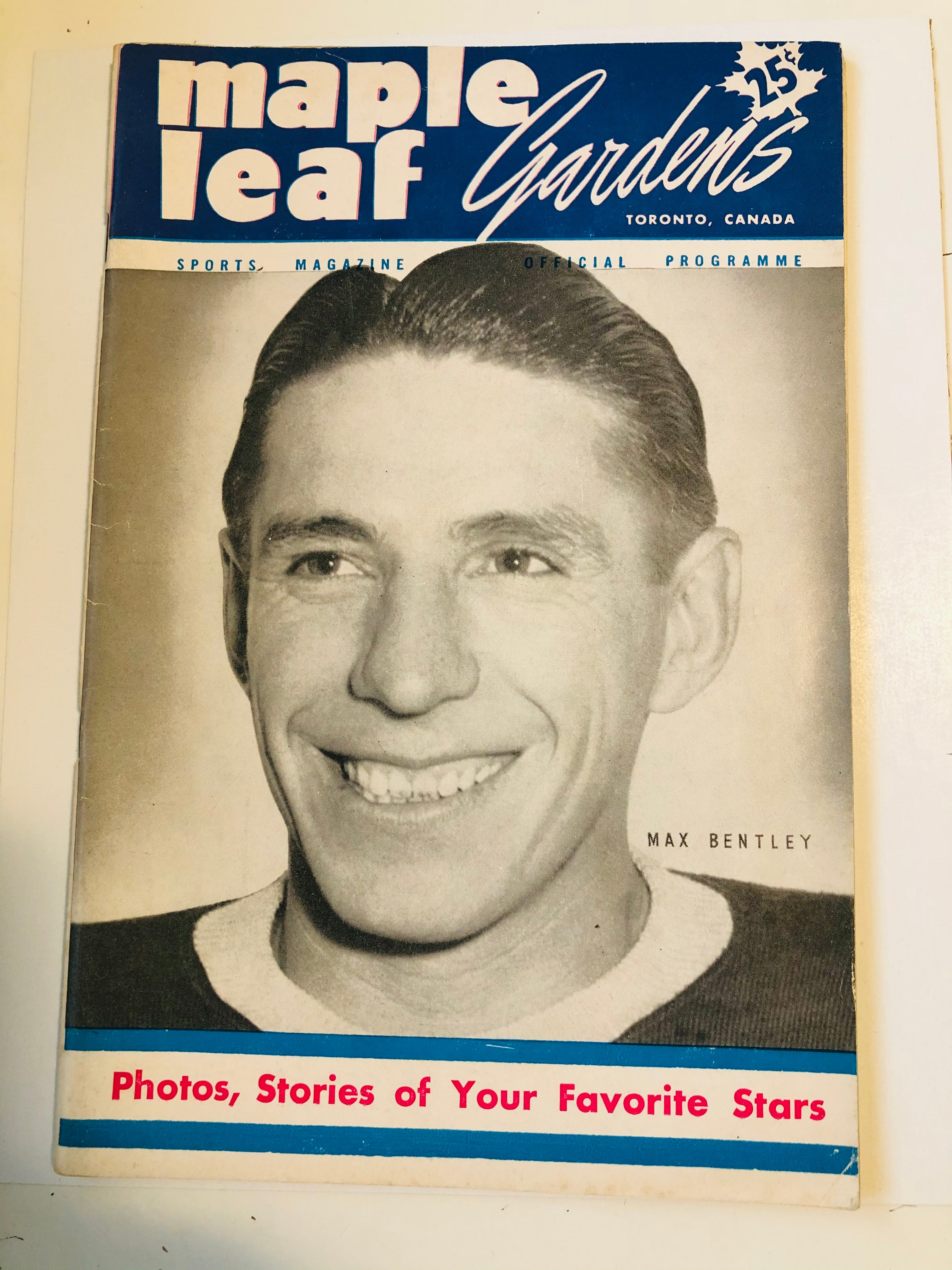 Toronto Maple Leafs hockey game program Mar.19,1952
