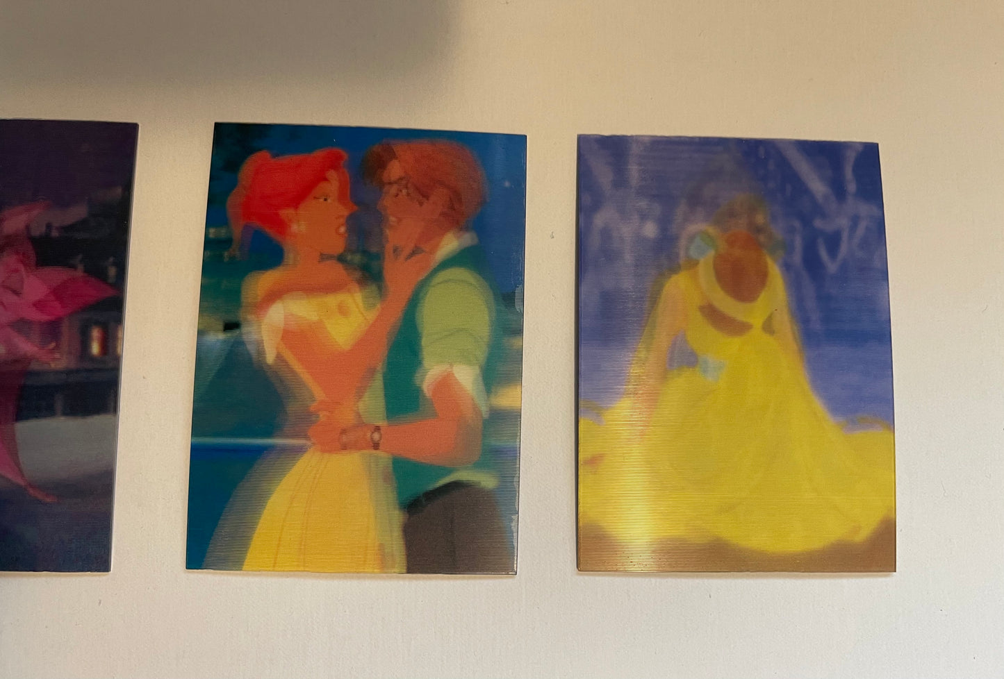 Anastasia Disney movie Upper Deck Lenticular 3 cards insert set 1998.