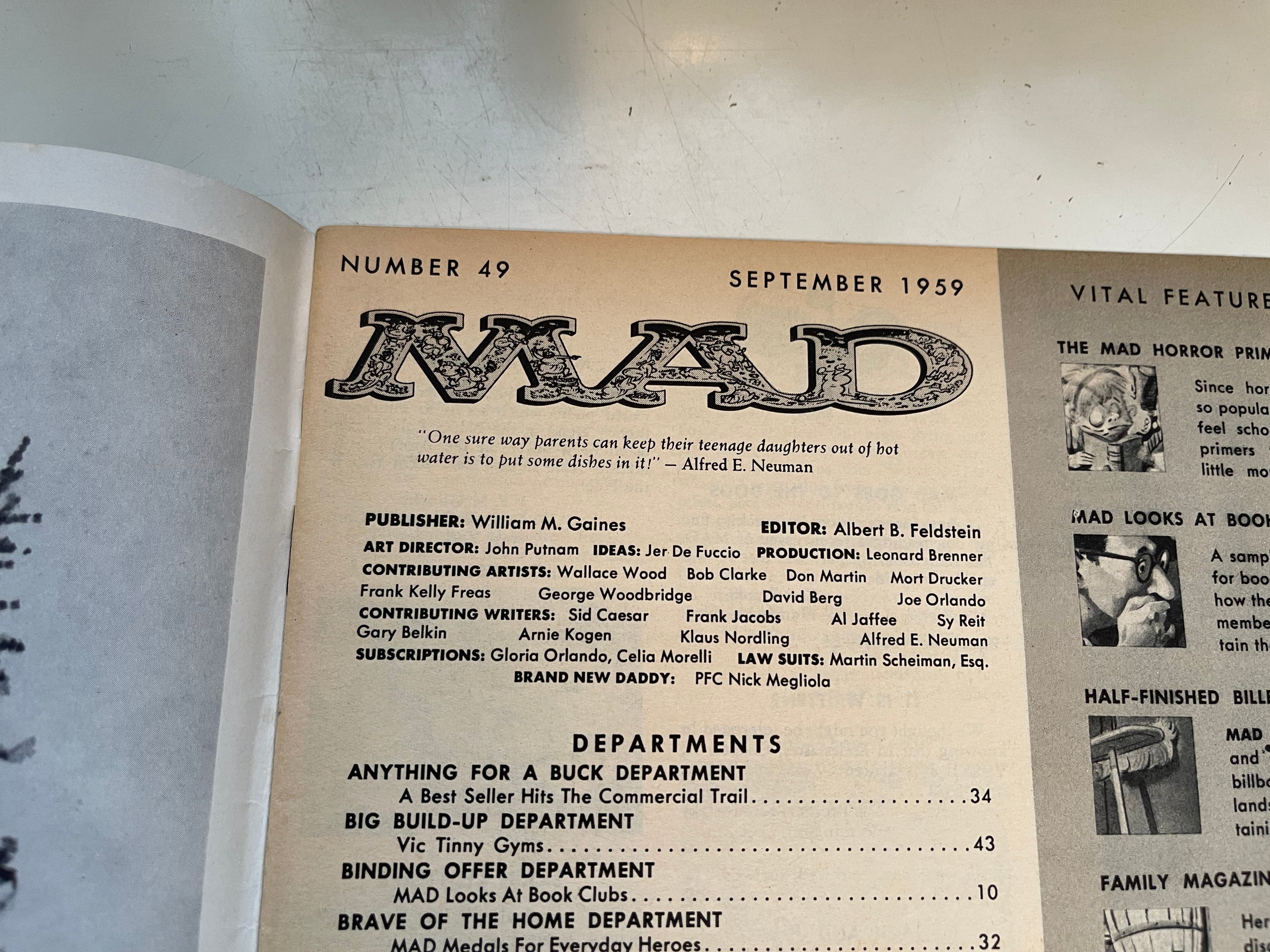 Mad Magazine #49 high grade condition from 1959