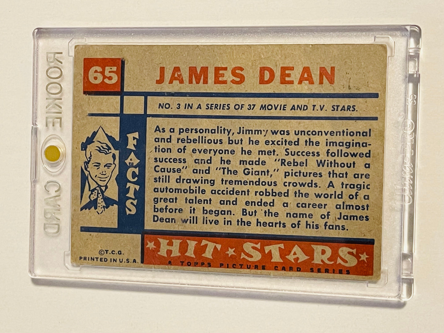 James Dean Topps Hit Stars card 1957