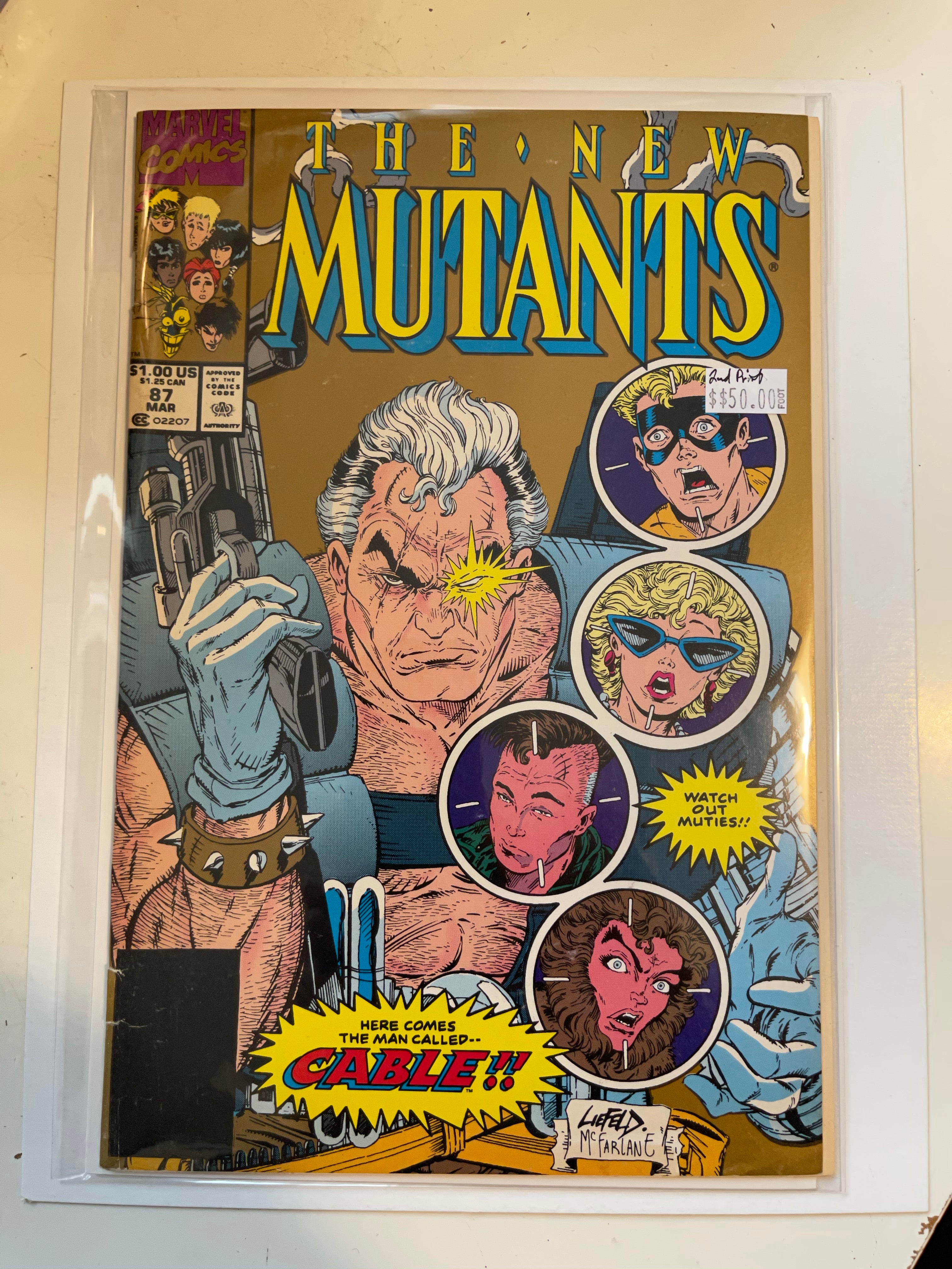 The New Mutants (first appearance Cable ) #87 comic 2nd print