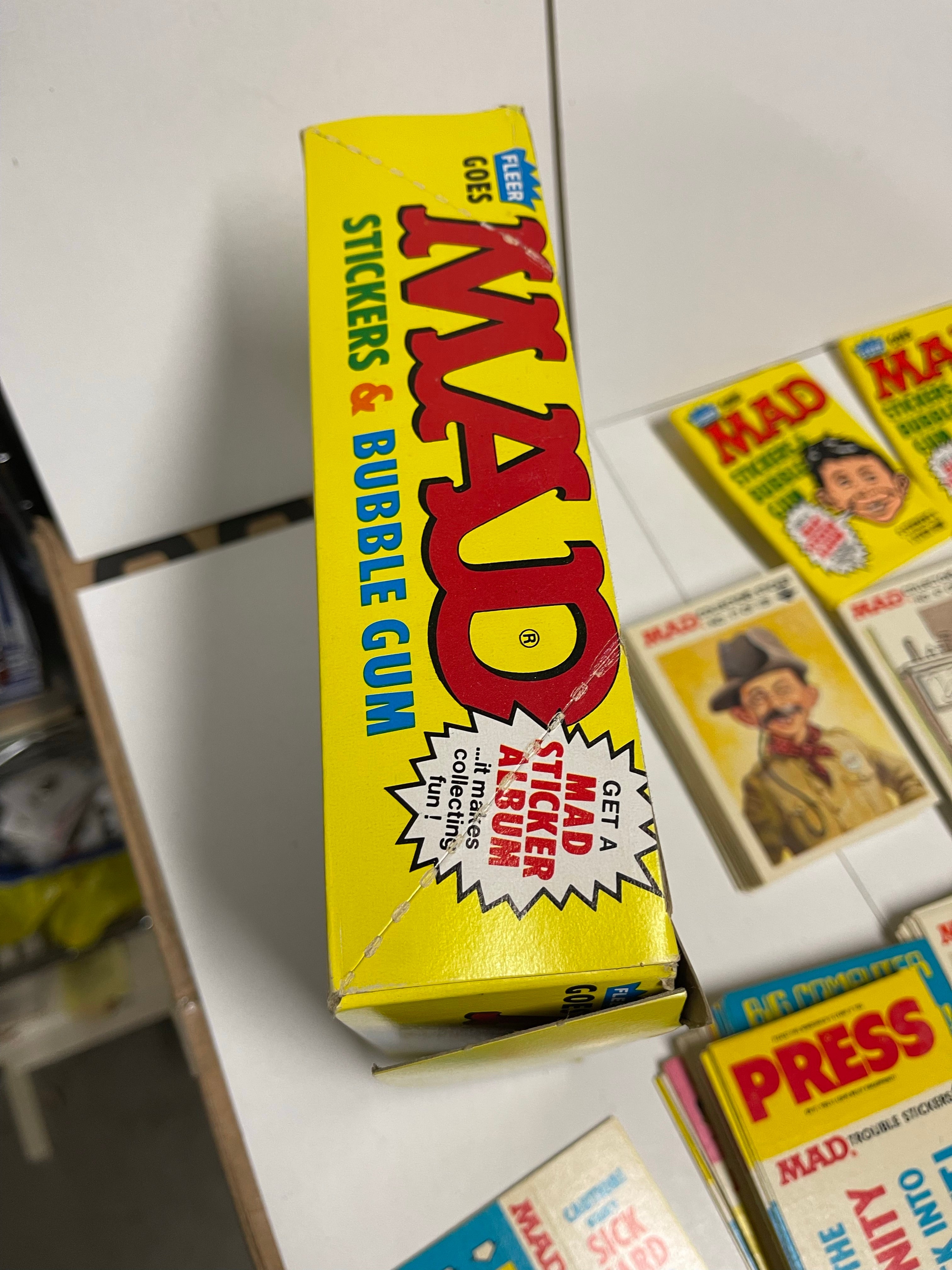 Mad Magazine 190 stickers and box with wrappers lot deal 1983