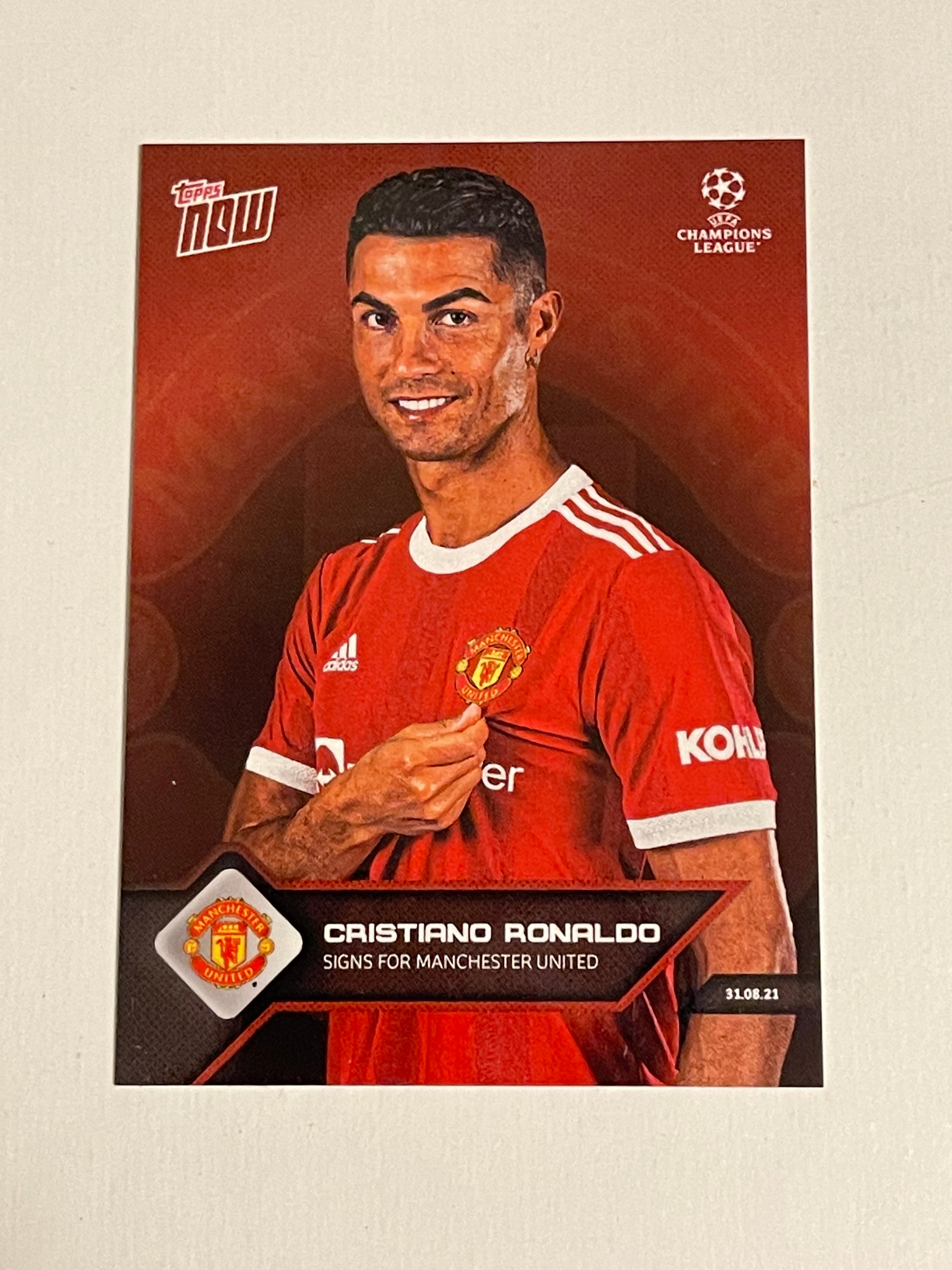 Cristiano Ronaldo rare Topps Manchester United soccer card