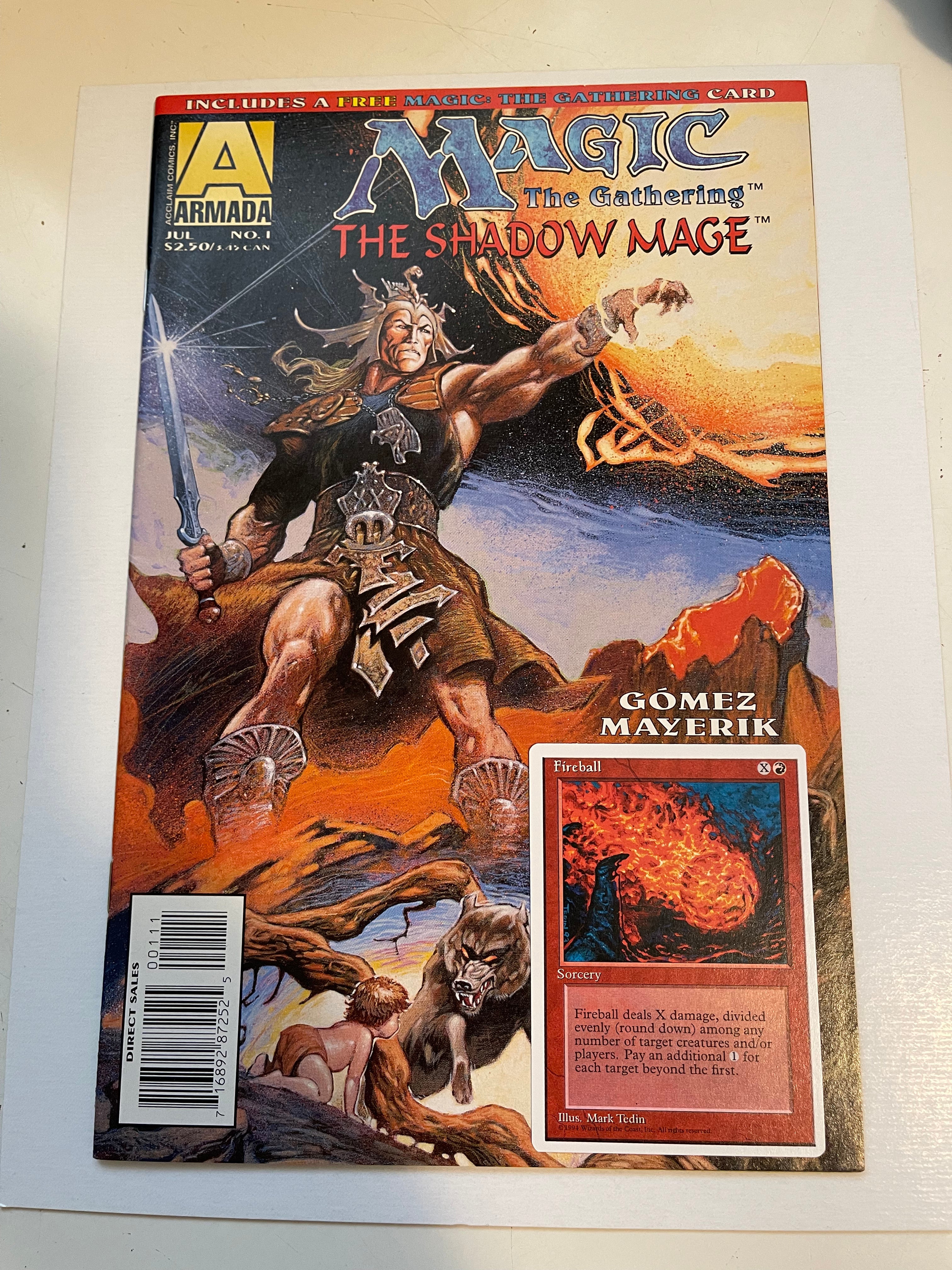 Magic The Shadow Mage #1 comic with card