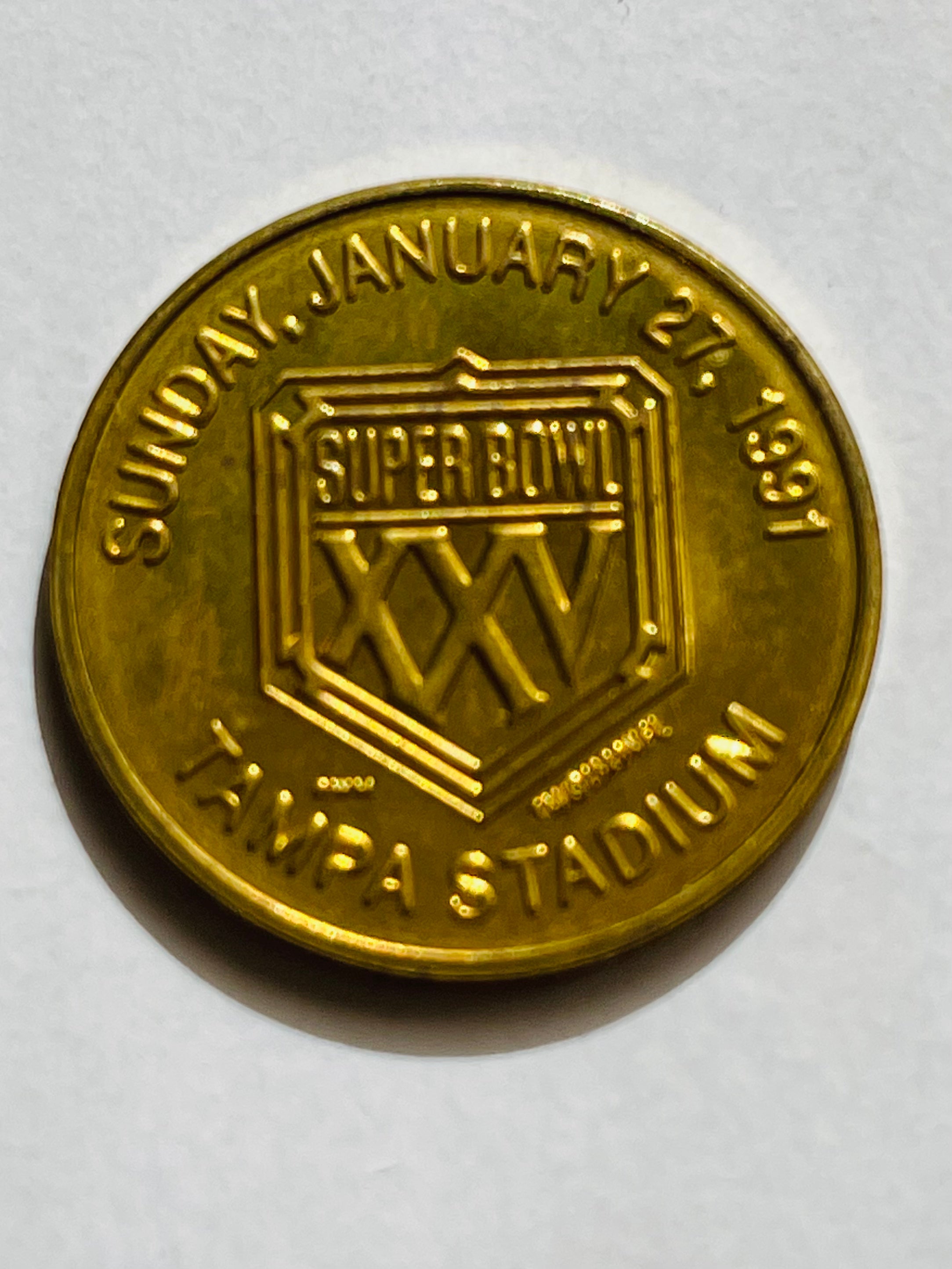 Super Bowl football rare limited issue coin 1991