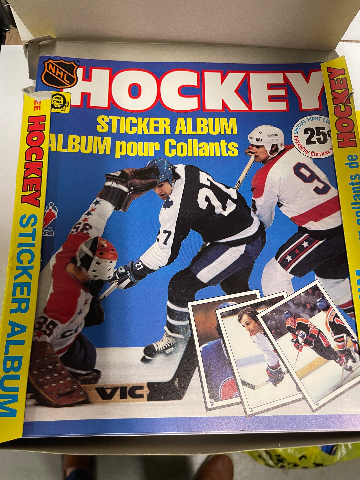 12 total Opc hockey sticker albums box