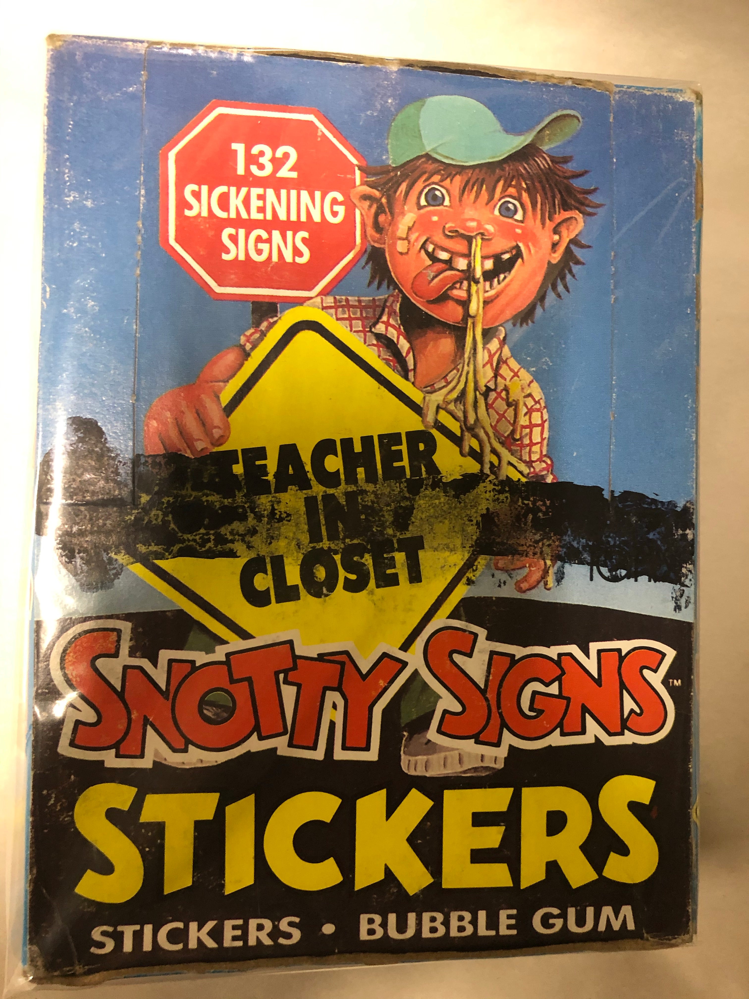 1986 Snotty Signs Stickers 48 packs rare box