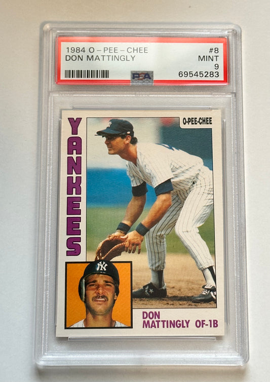 Don Mattingly Opc baseball rookie PSA 9 card 1984