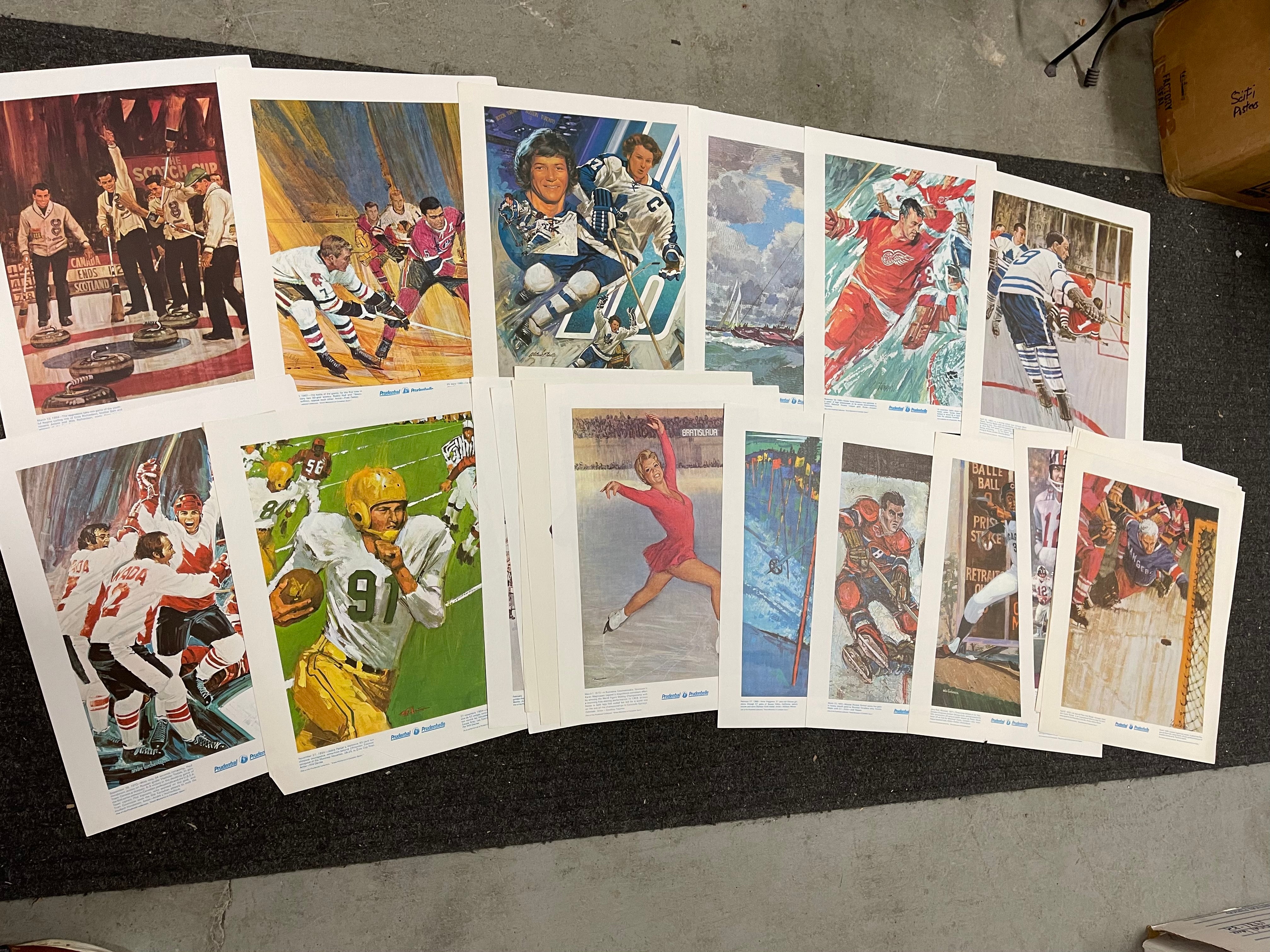 Prudential Insurance Sports Legends rare find 23 lithographs set