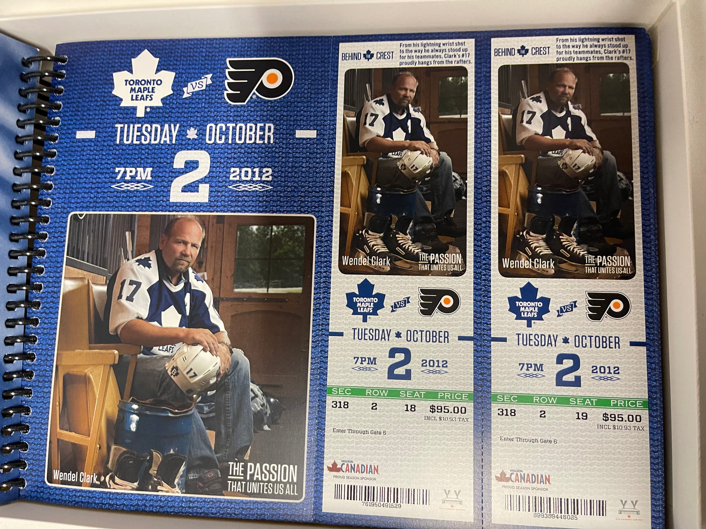 Toronto Maple Leafs hockey rare full season tickets book 2012-2013