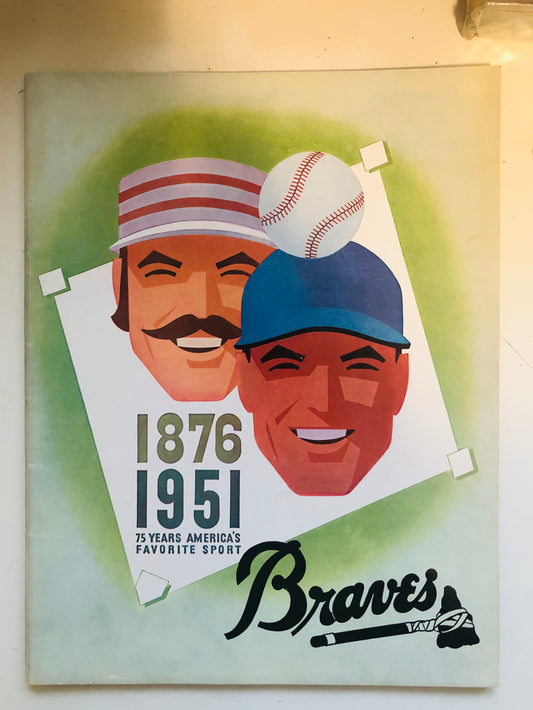 1951 Boston Braves baseball program