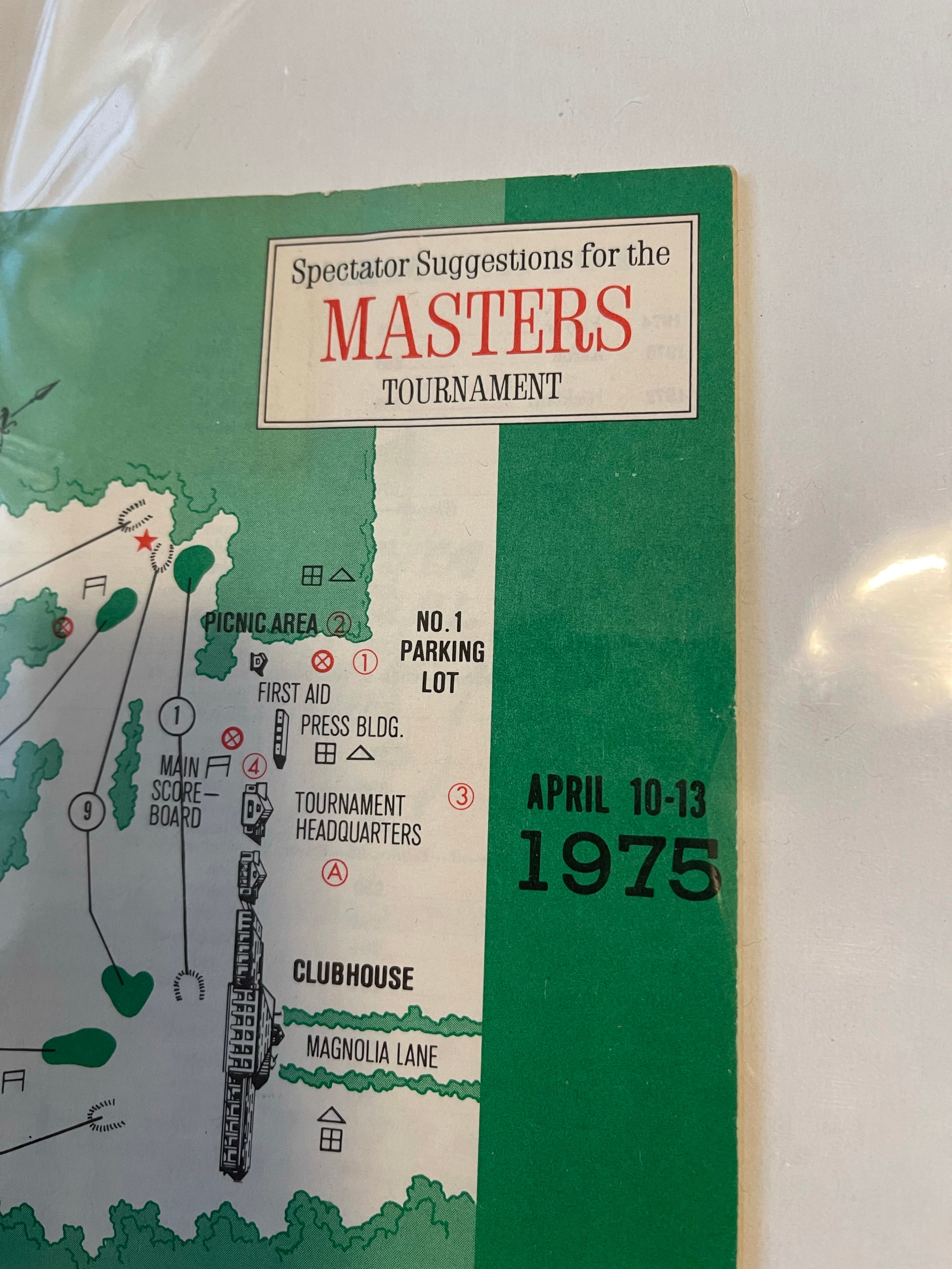 The Masters Golf Tournament vintage spectators booklet 1975