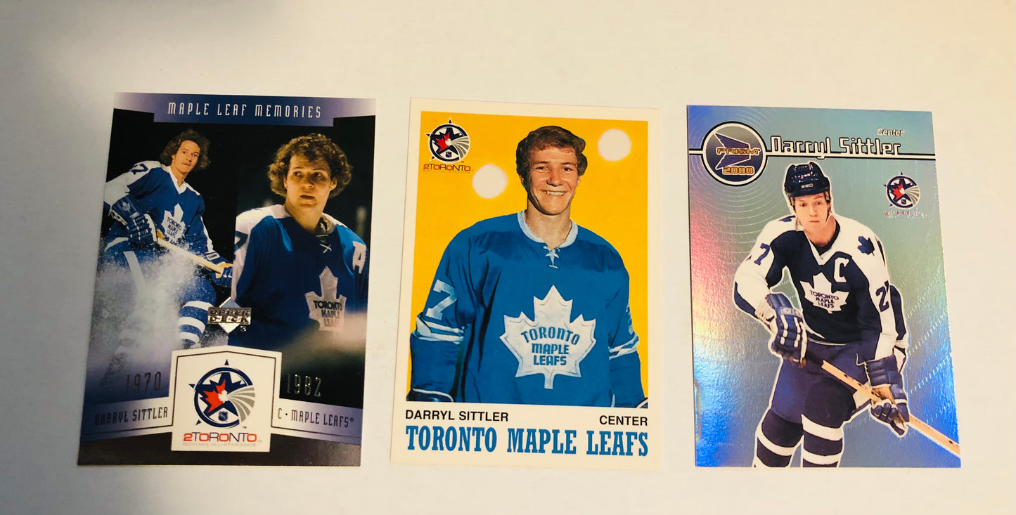 Darryl Sittler Toronto Maple Leafs 3 cards limited issue hockey cards set 2000