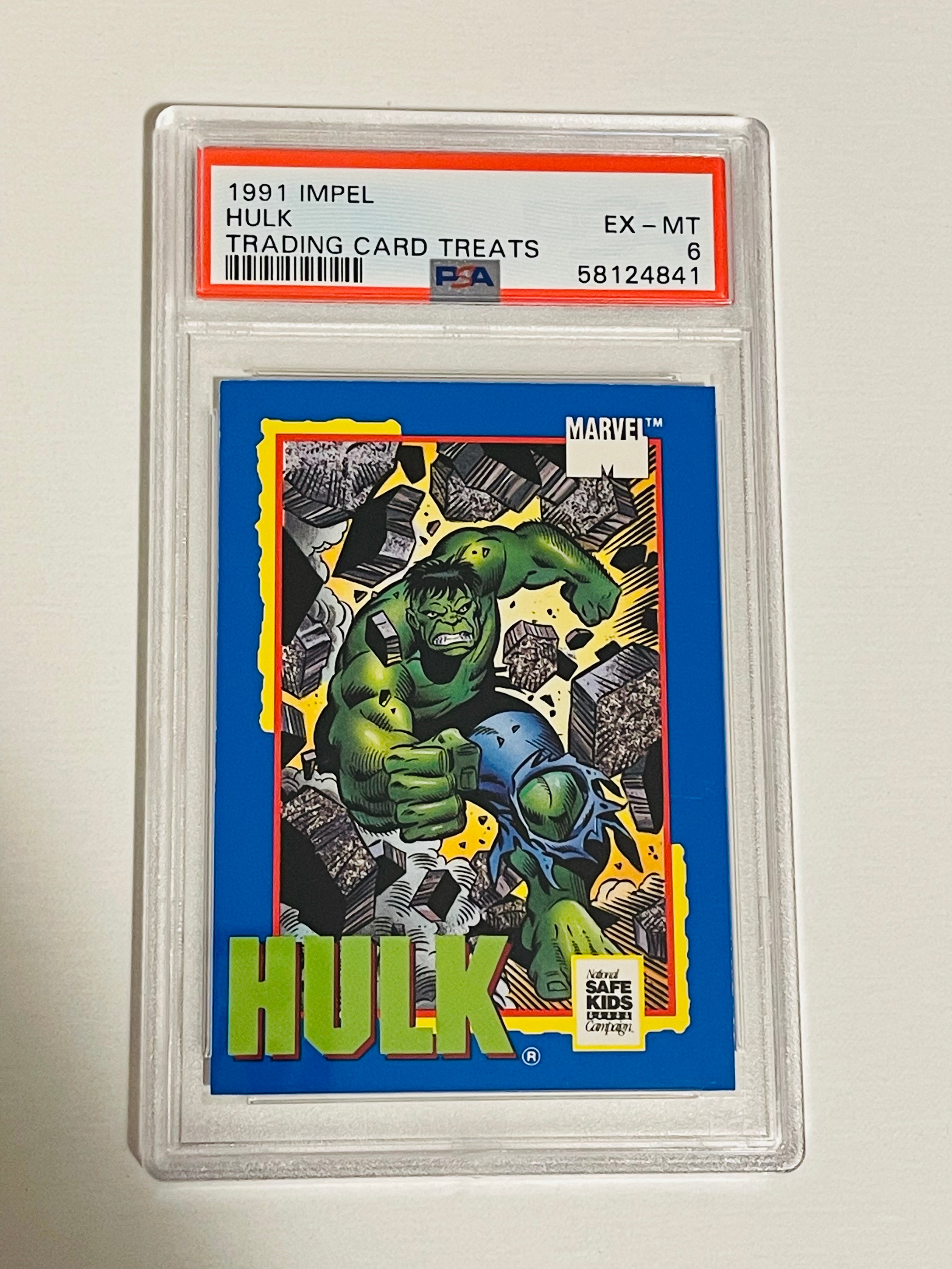 Hulk Marvel Treats PSA 6 graded card 1991