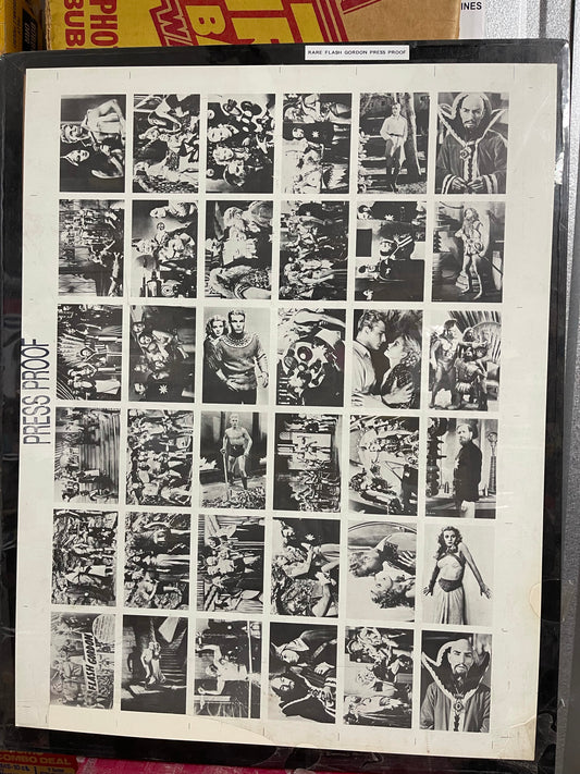 Flash Gordon rare press proof uncut cards sheet 1990s