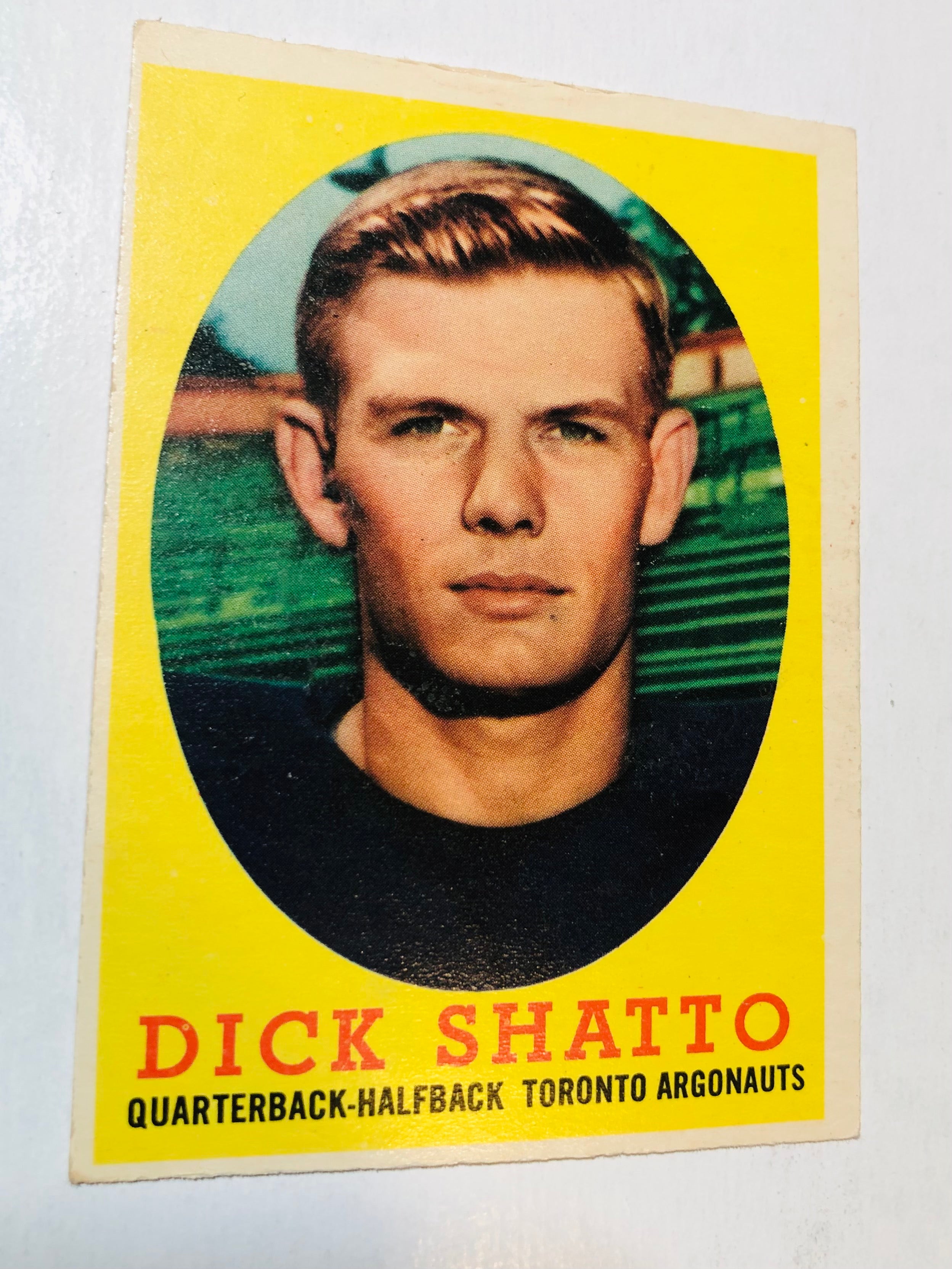 1958 Topps CFL football Dick Shatto rookie card