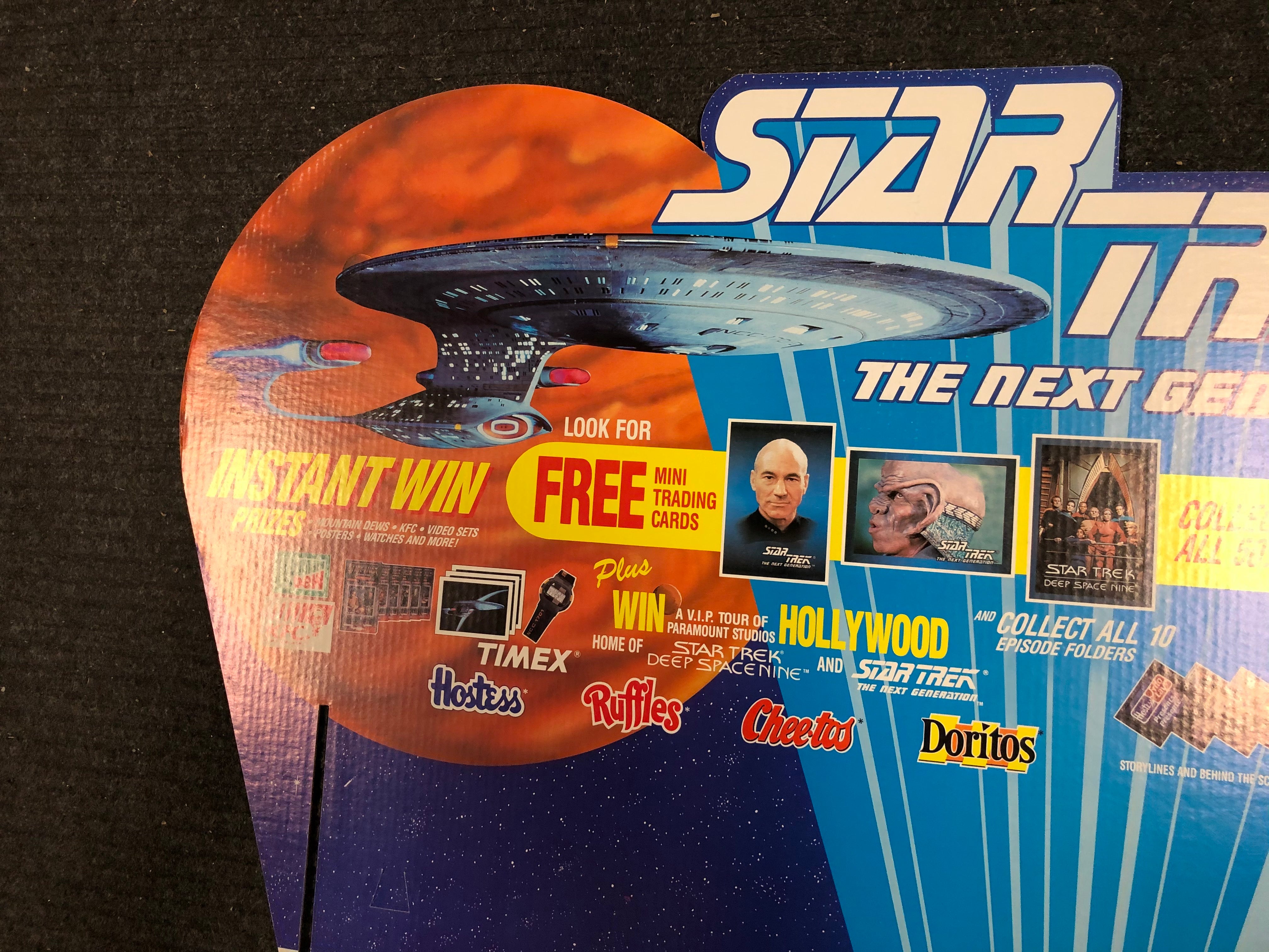 Star Trek Next Generation Hostess chips cards rare large display 27x38