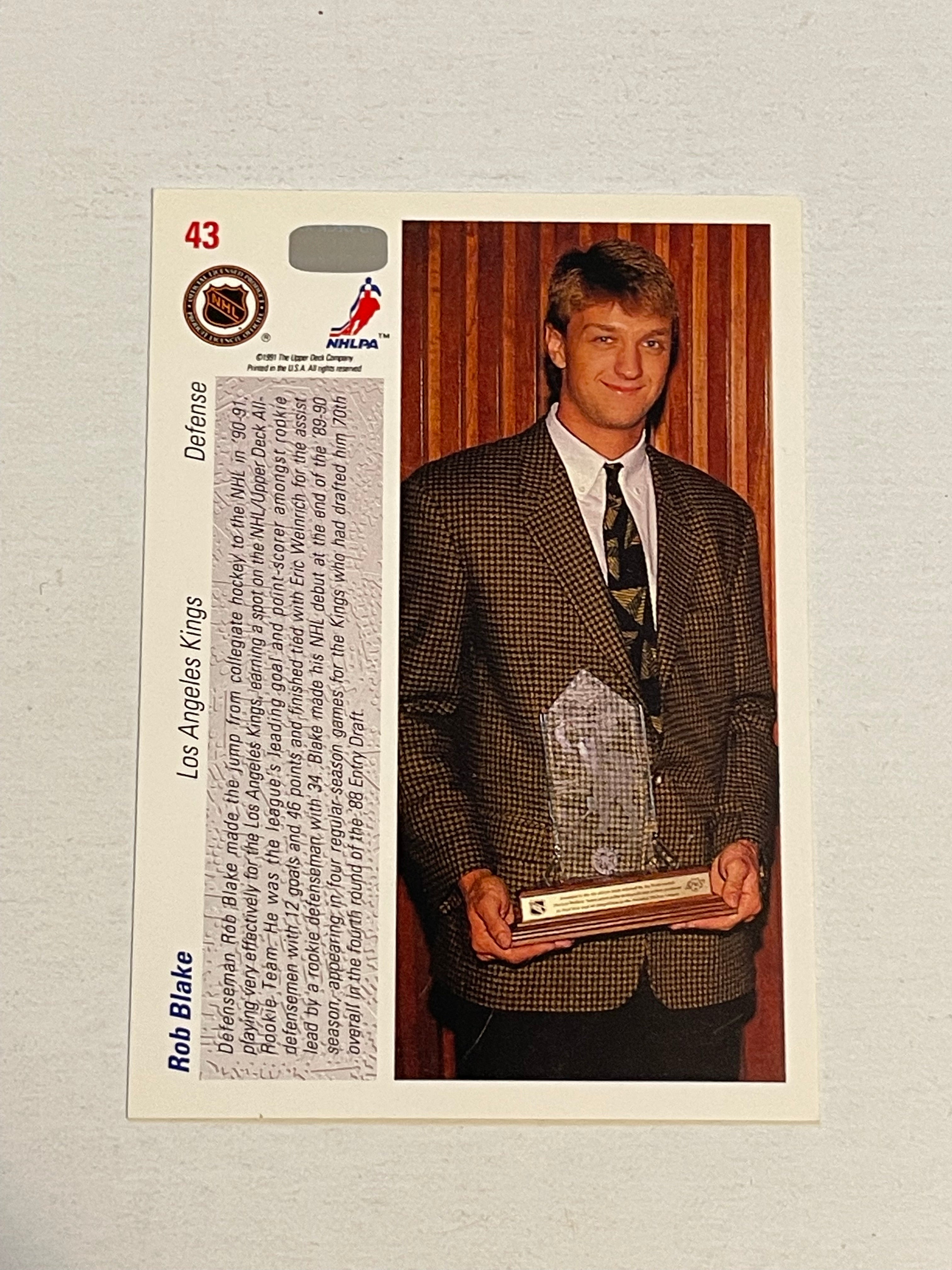 Rob Blake autograph hockey card with COA