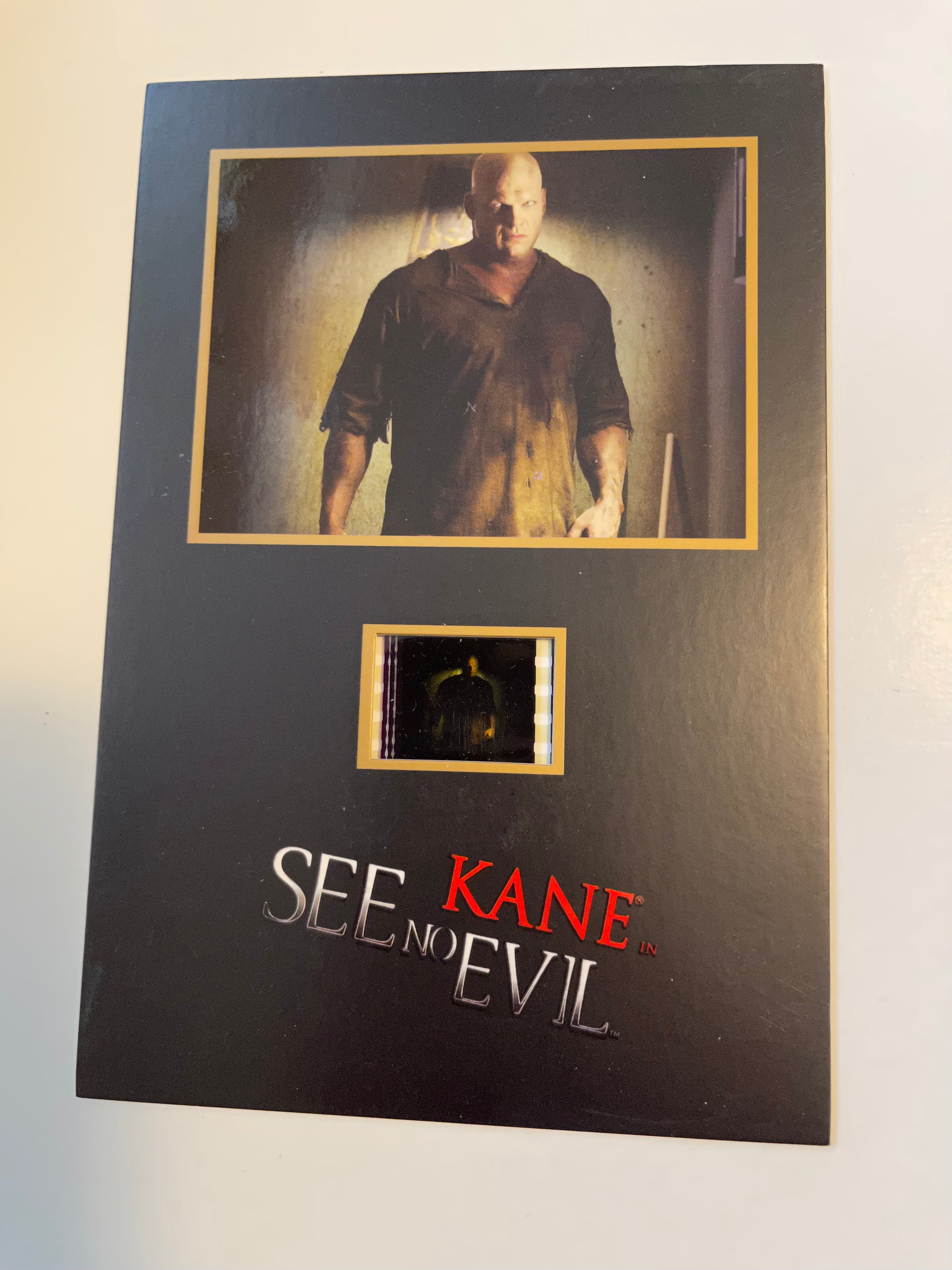 Wrestling star Kane See No evil horror movie film cel card 2006