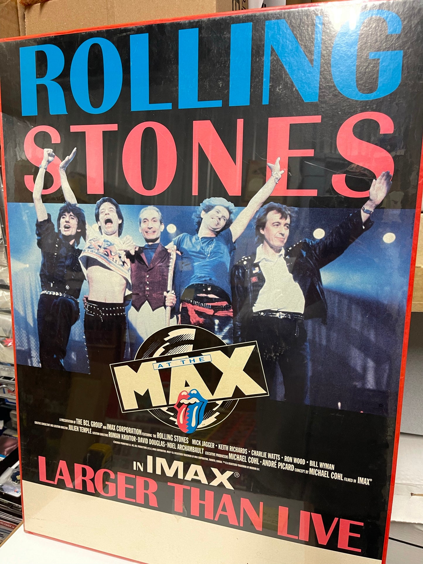 Rolling Stones rare IMAX film movie posters matted 1991