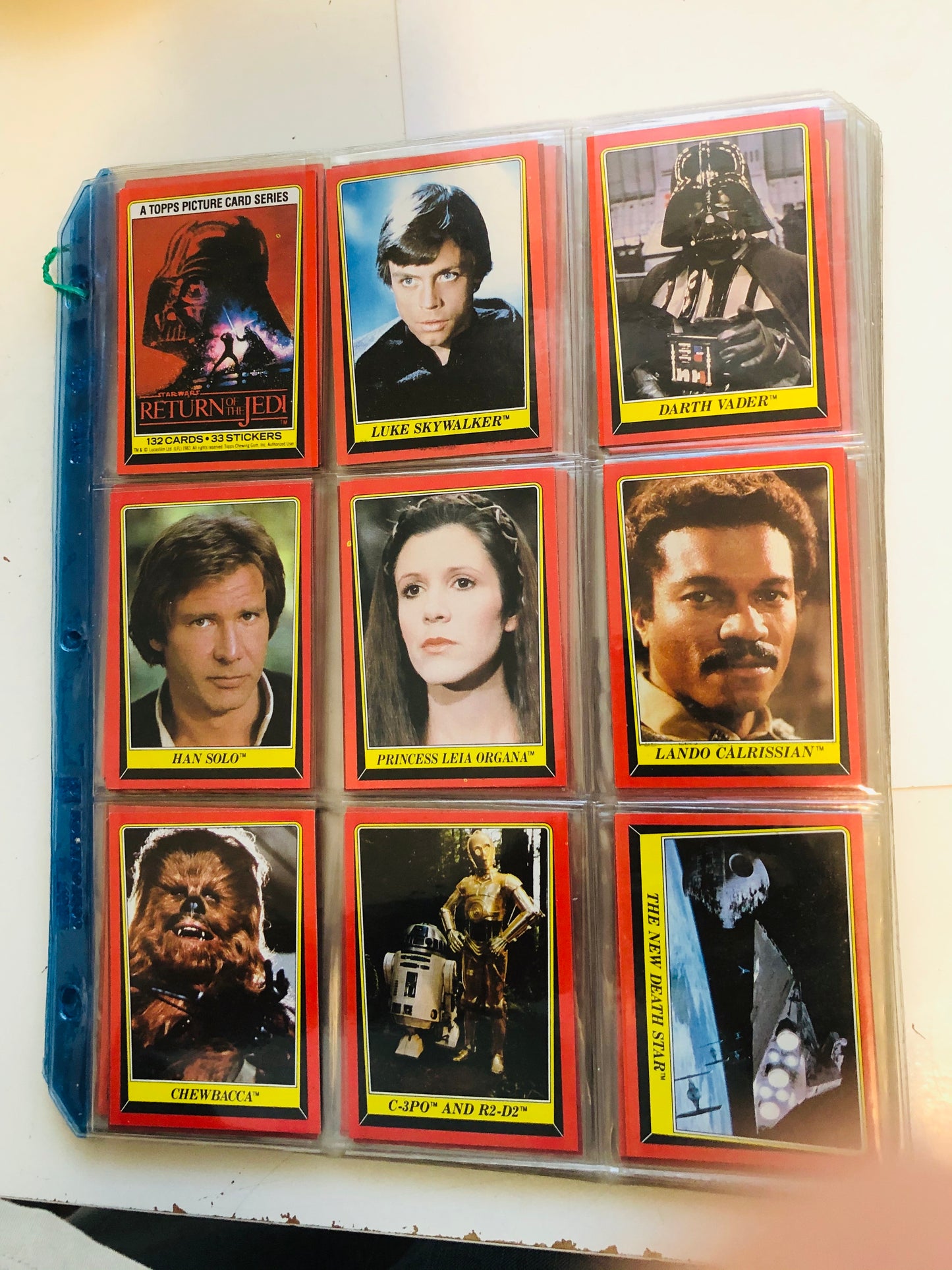 Star Wars Return of the Jedi cards series 1 and stickers set 1983