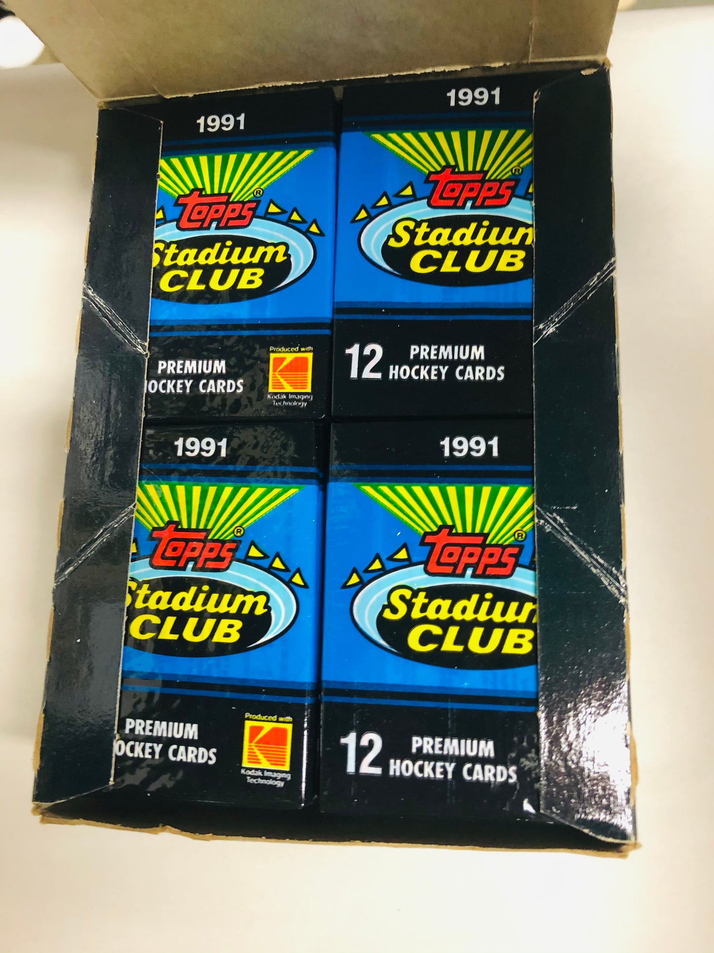 1991 Topps Stadium club hockey cards 36 packs box