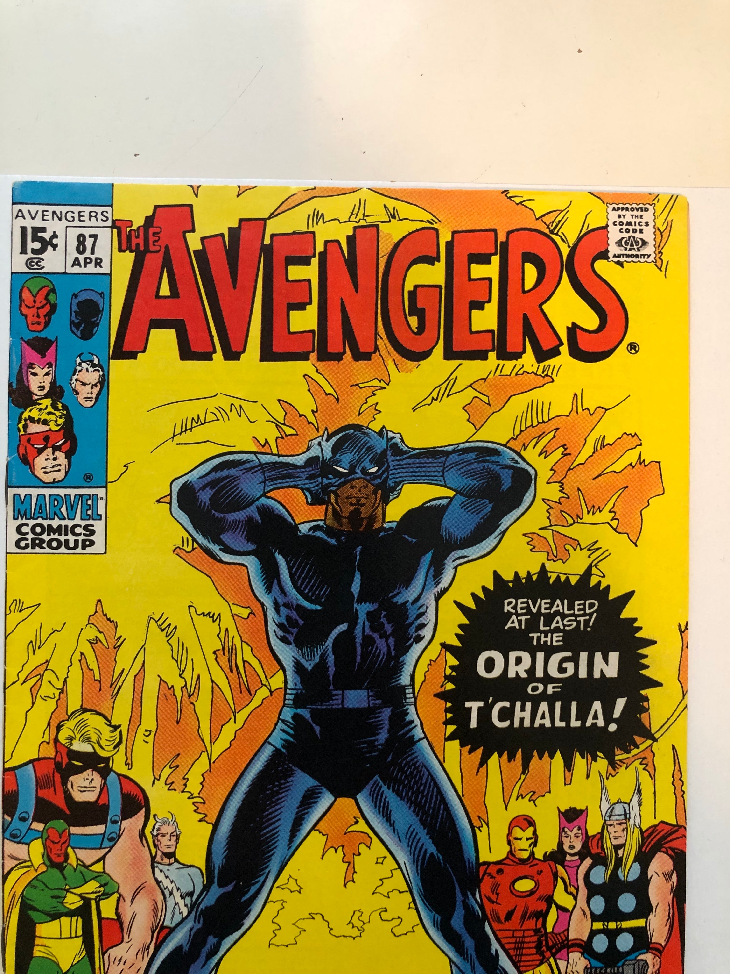Avengers #87 Black Panther origin comic book 1971