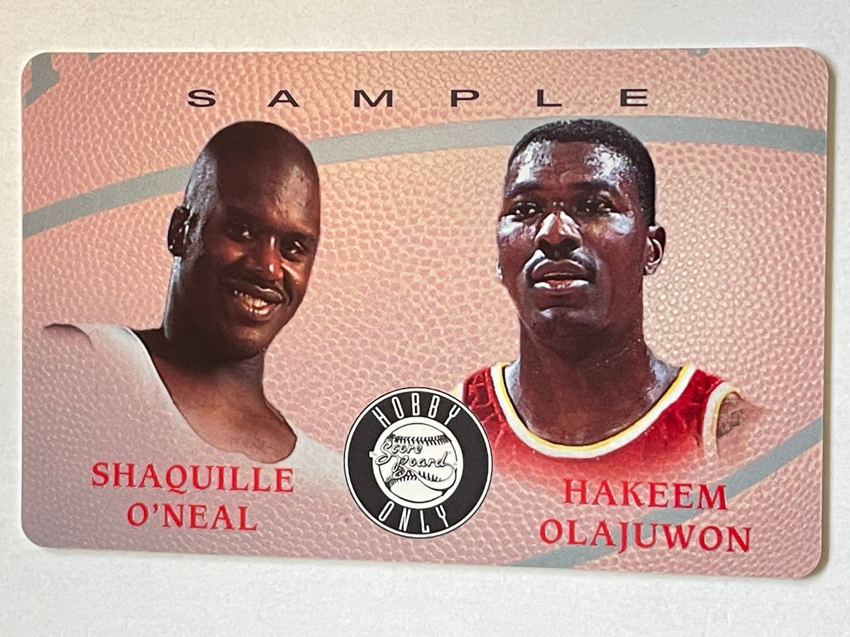 Shaq and Hakeem rare basketball sample phonecard 1995