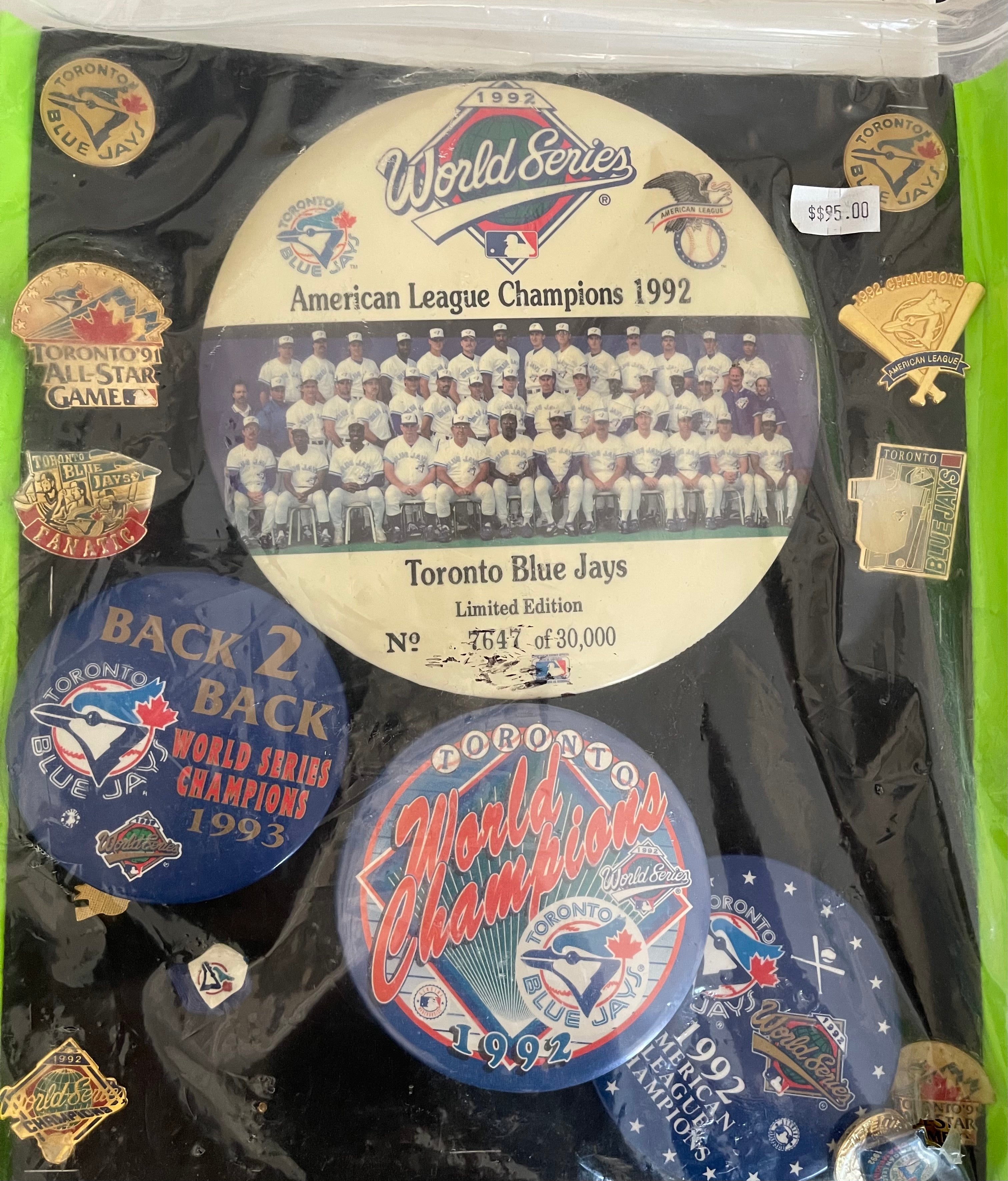 Toronto Blue Jays baseball vintage button collection 1970s-1990s