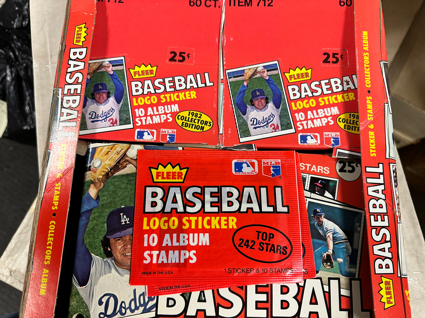 1982 Fleer baseball stickers 2 boxes 24 albums and bonus packs collectors box