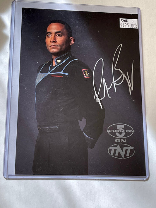 Babylon 5 TV show Richard Biggs rare TNT 5x7 autograph card with COA