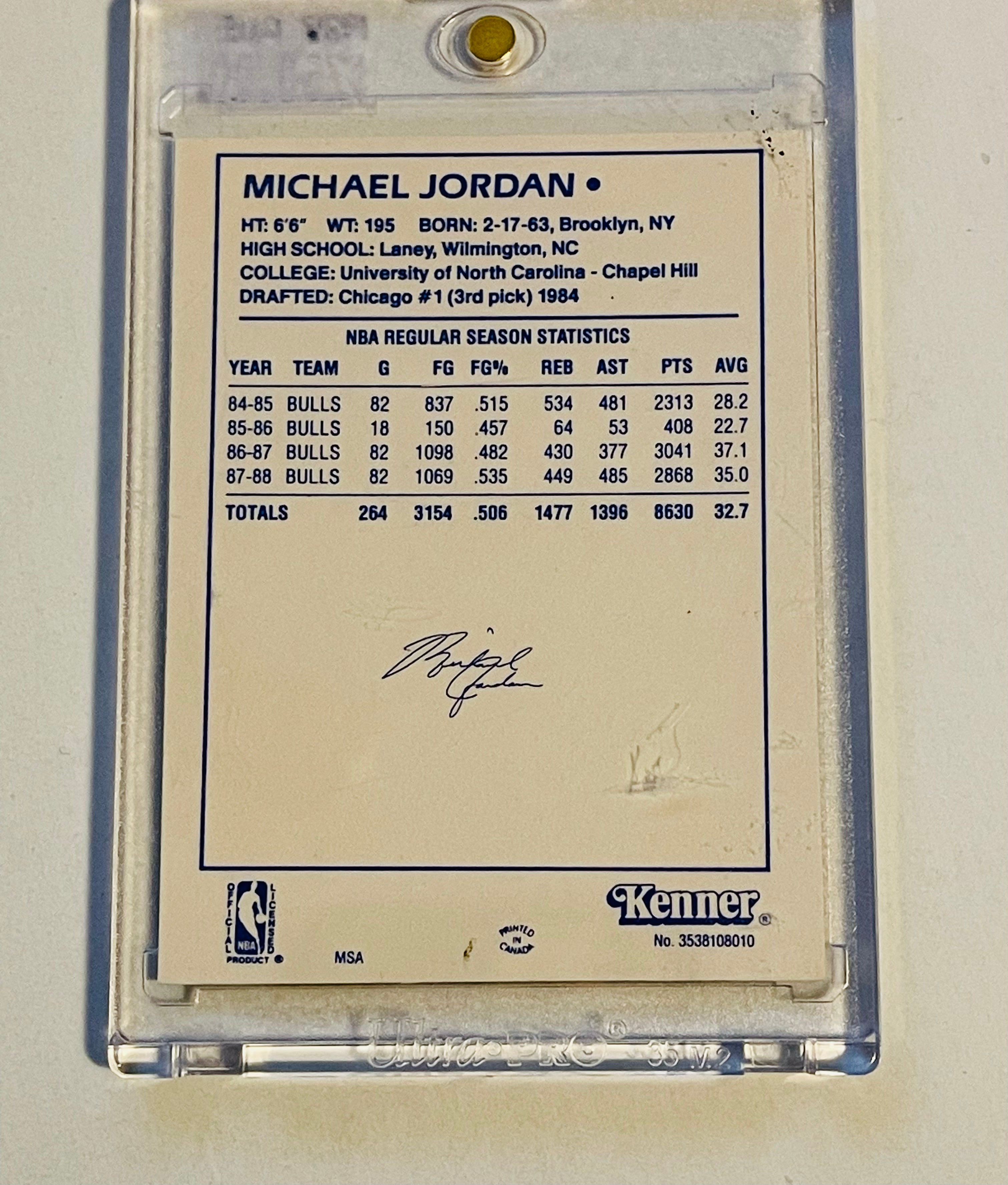 Michael Jordan Starting Lineup rare high grade condition basketball card 1988