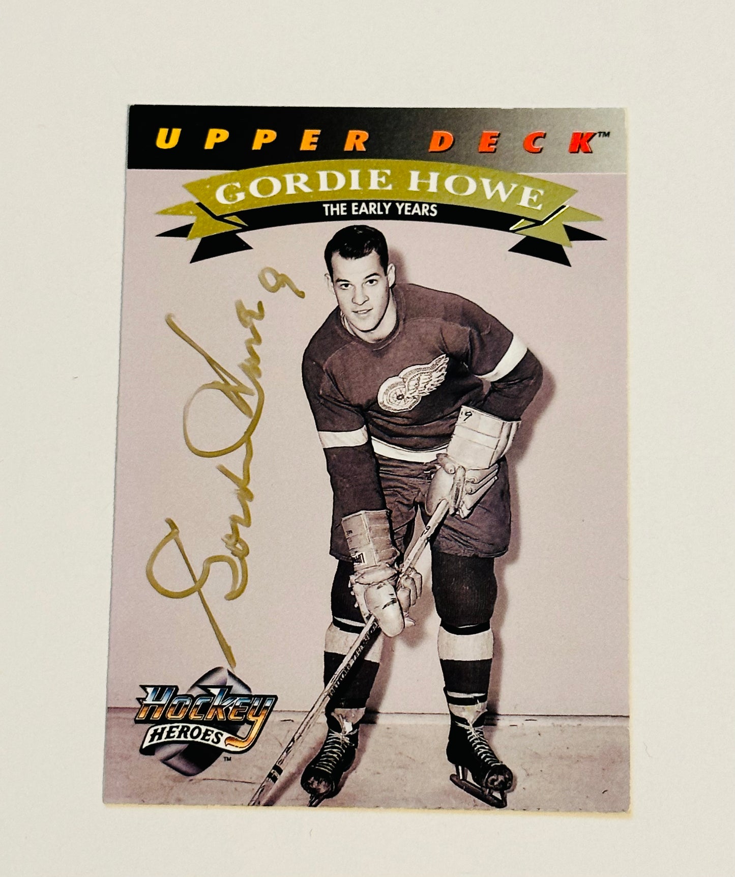 Gordie Howe autograph in person hockey card with COA