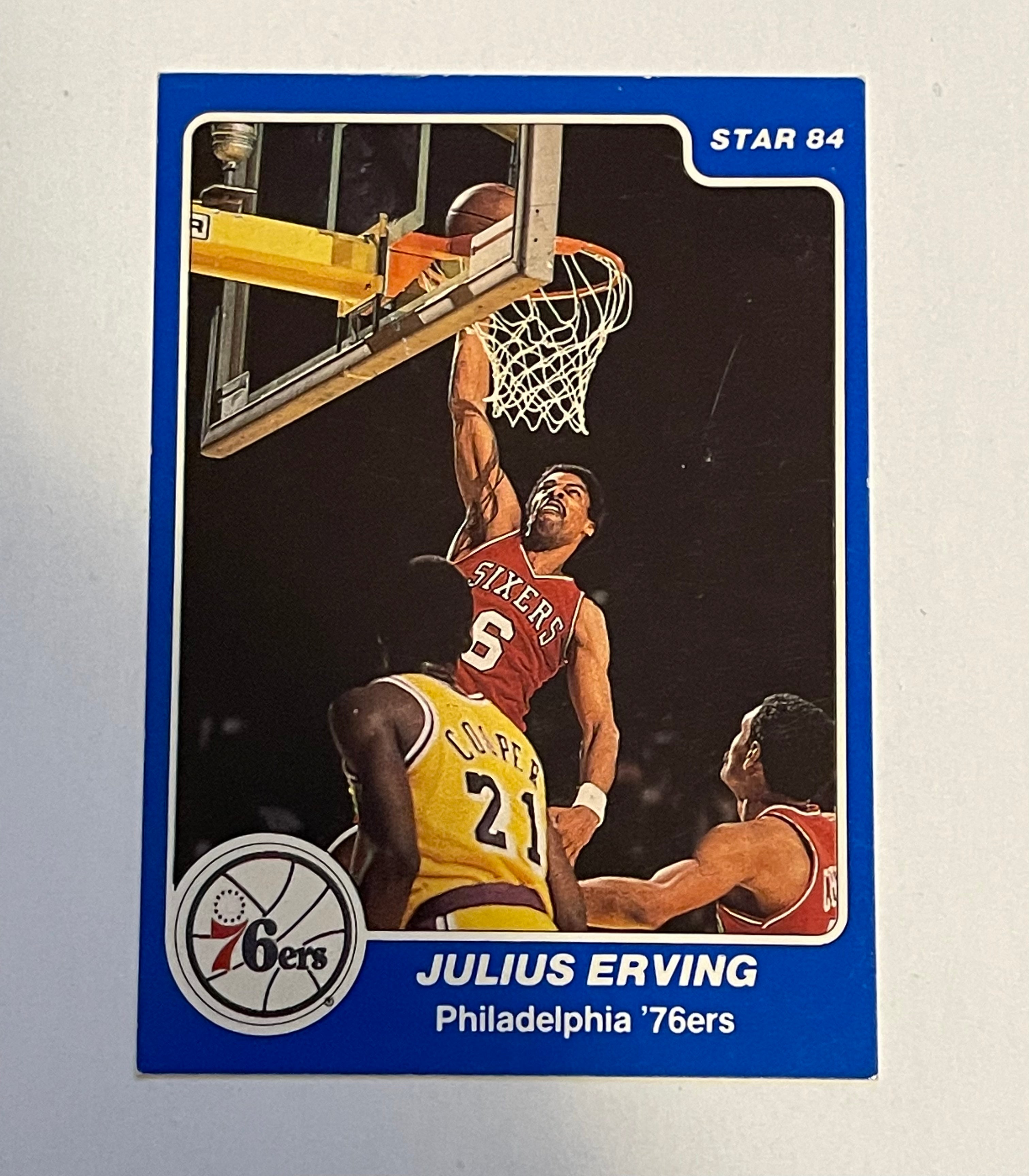 Julius Erving Star basketball card 1984