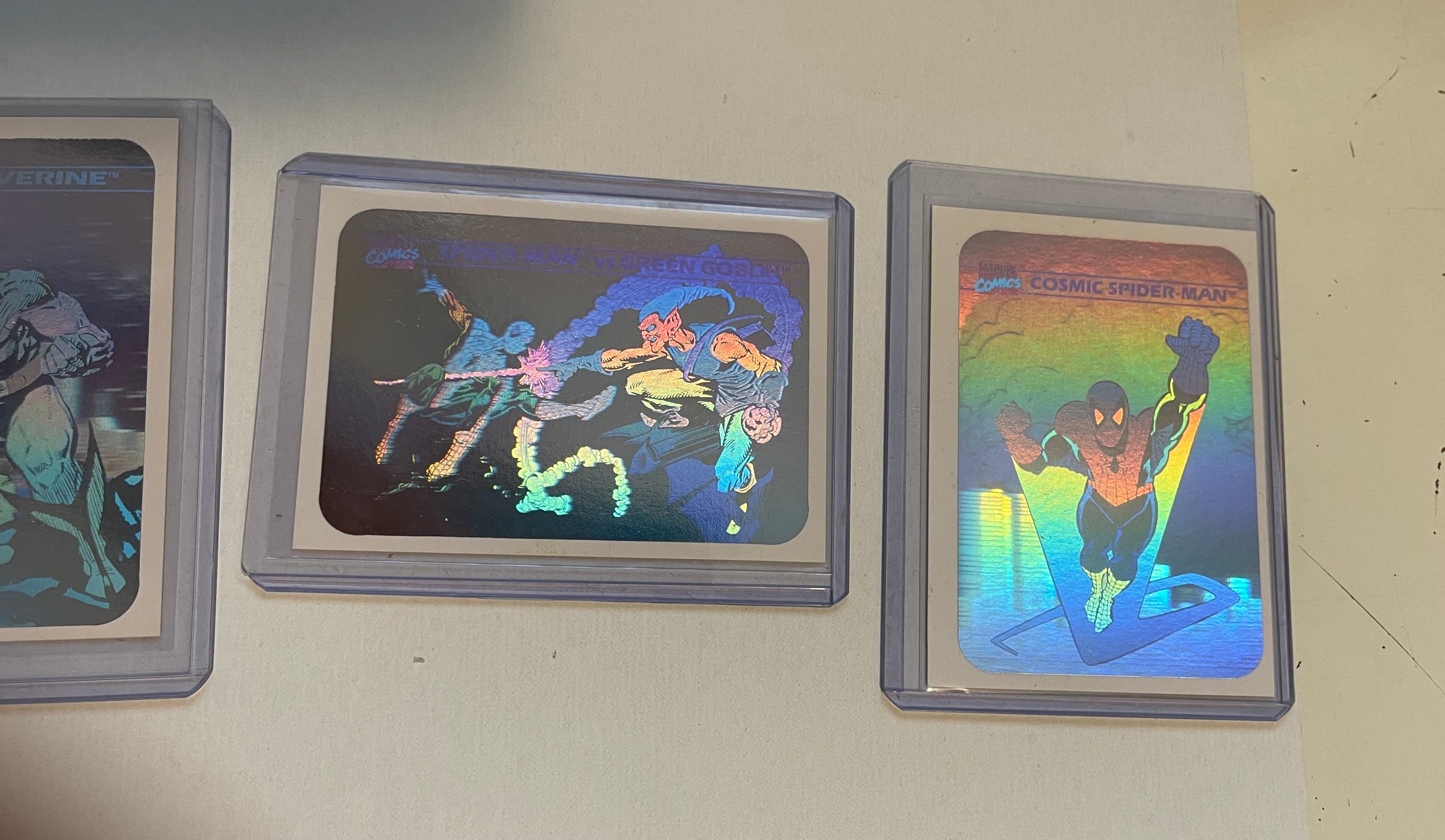 Marvel Universe series 1 skybox 3 hologram insert cards lot deal 1990