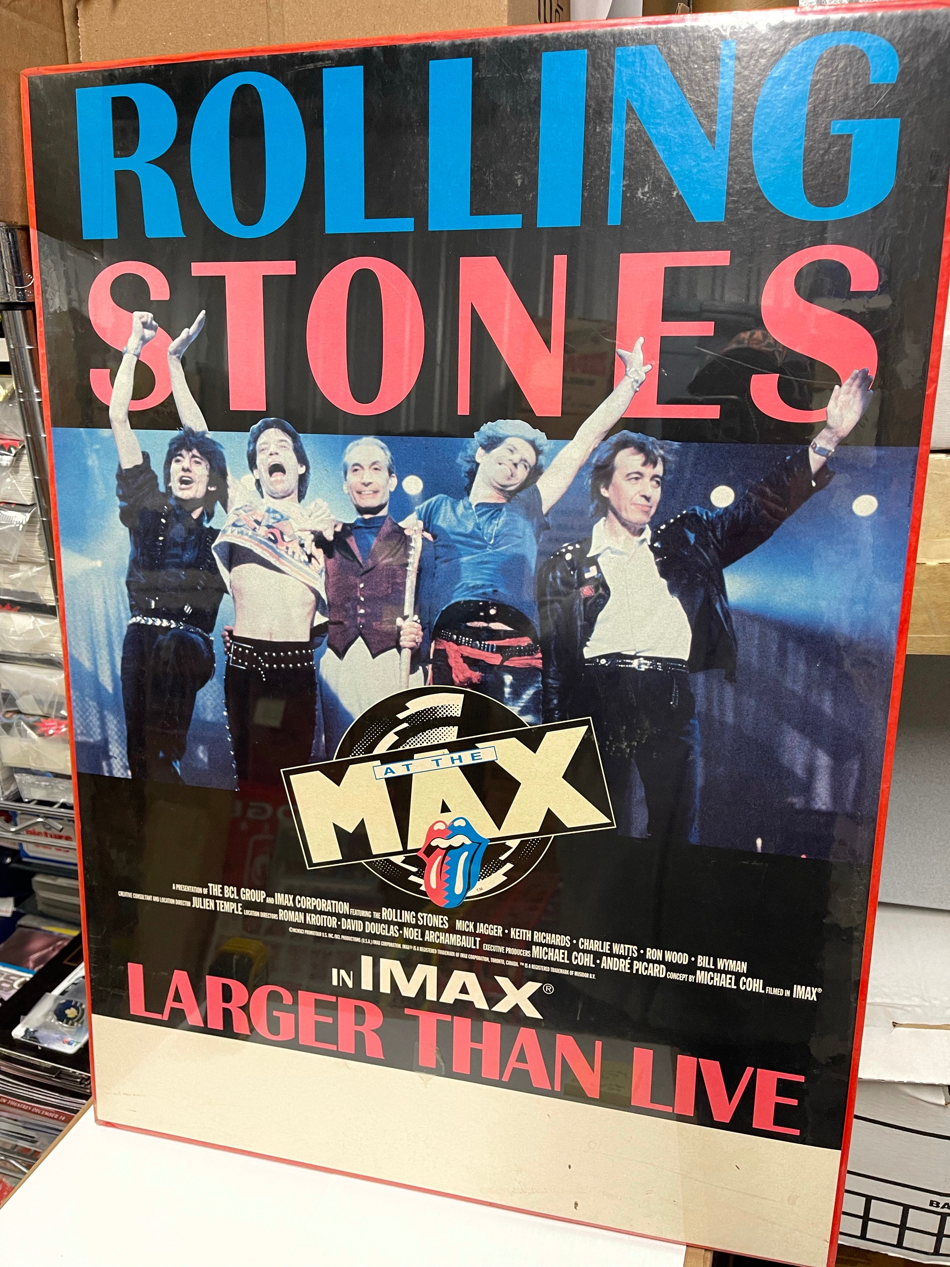 Rolling Stones rare IMAX film movie posters matted 1991