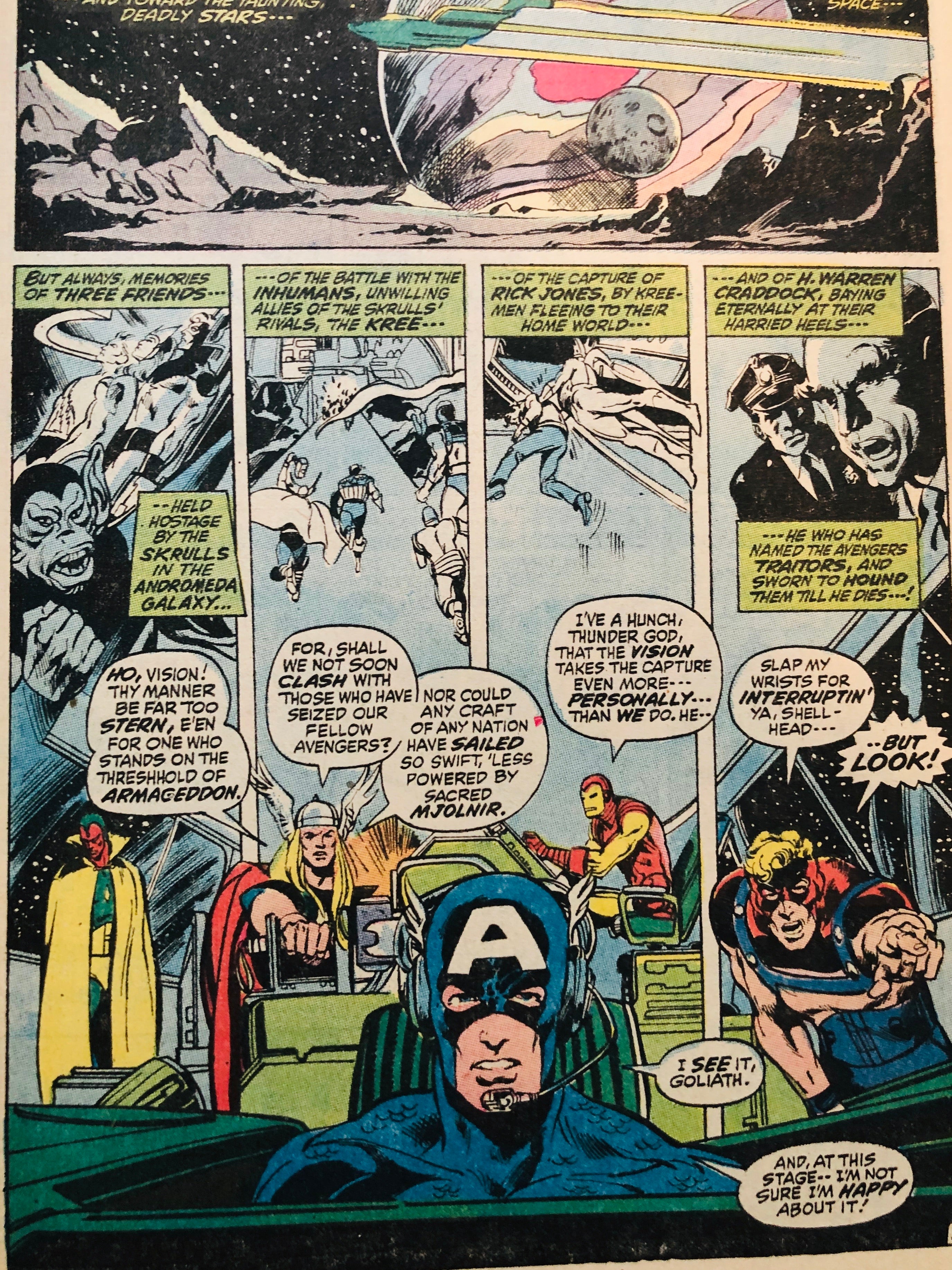 Avengers #96 Niel Adams art comic book 1971