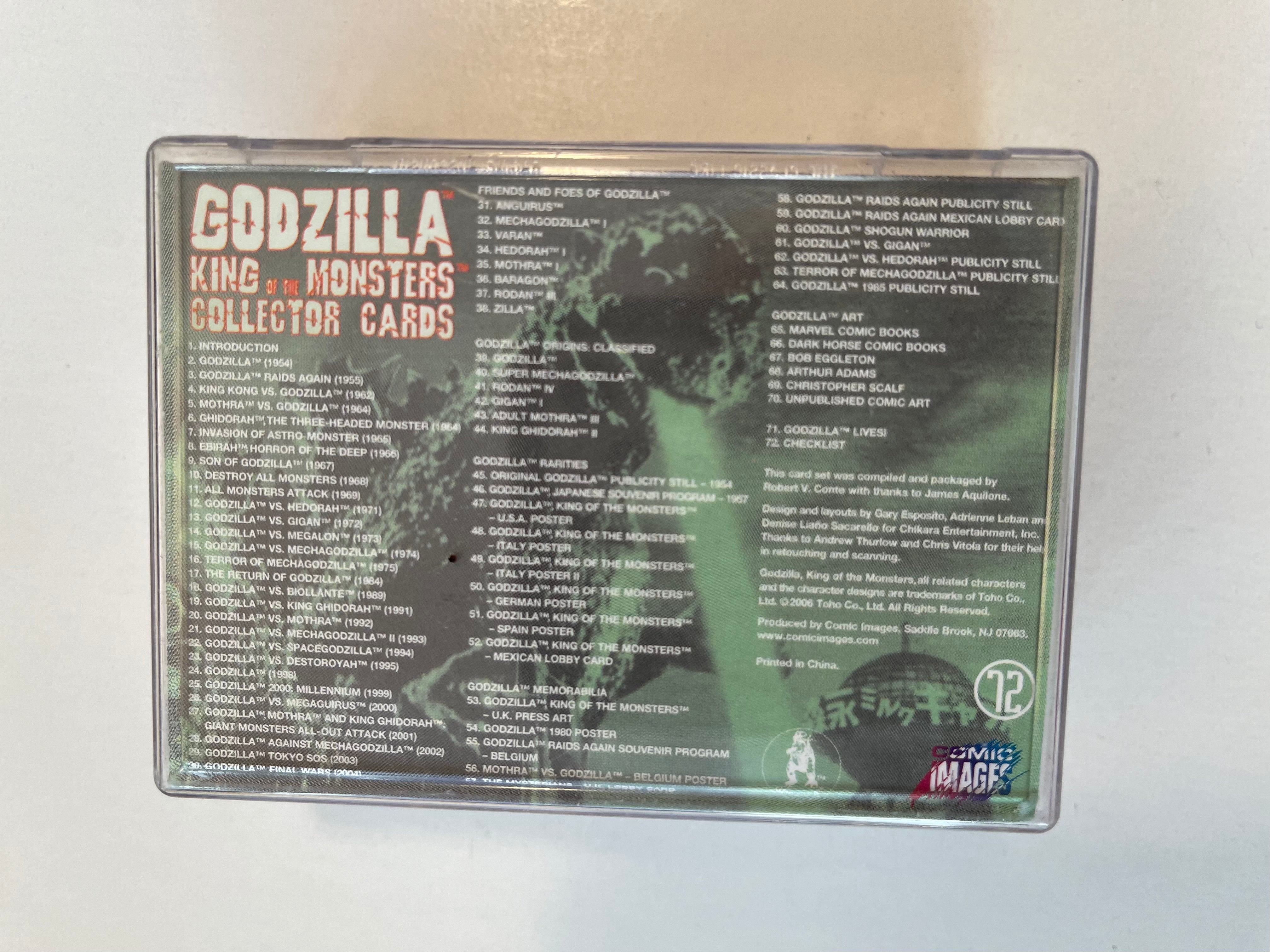 Godzilla horror monsters rare vintage complete card set 1990s