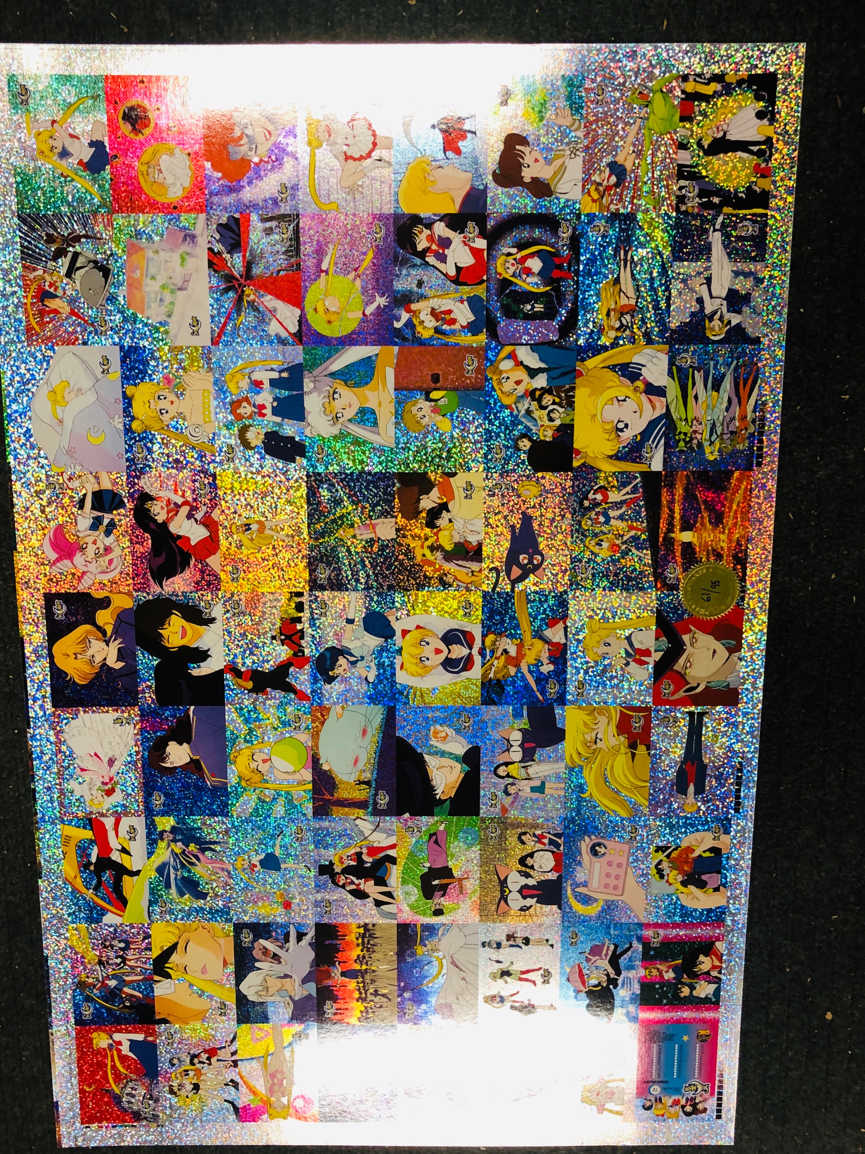 Sailor Moon anime rare foil uncut cards sheet 56/95 from 1990