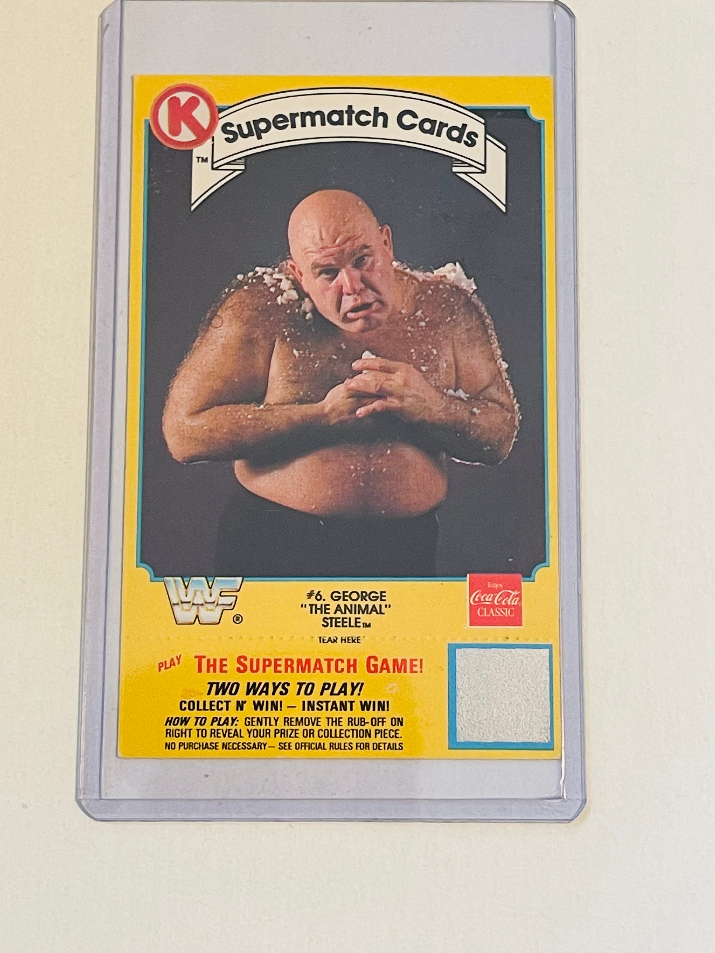 Wrestling George the Animal Steele rare Circle K card 1987