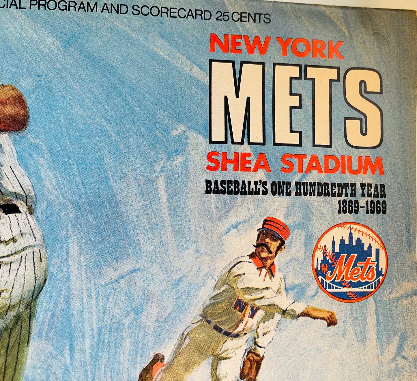 1969 Mets vs Expos original game baseball program