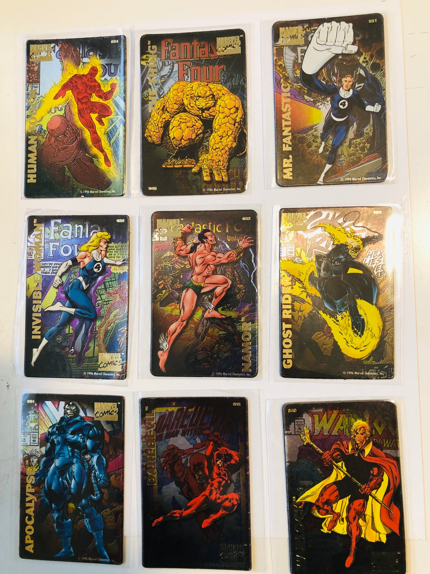 Marvel superheroes magnet 9 cards lot deal 1996